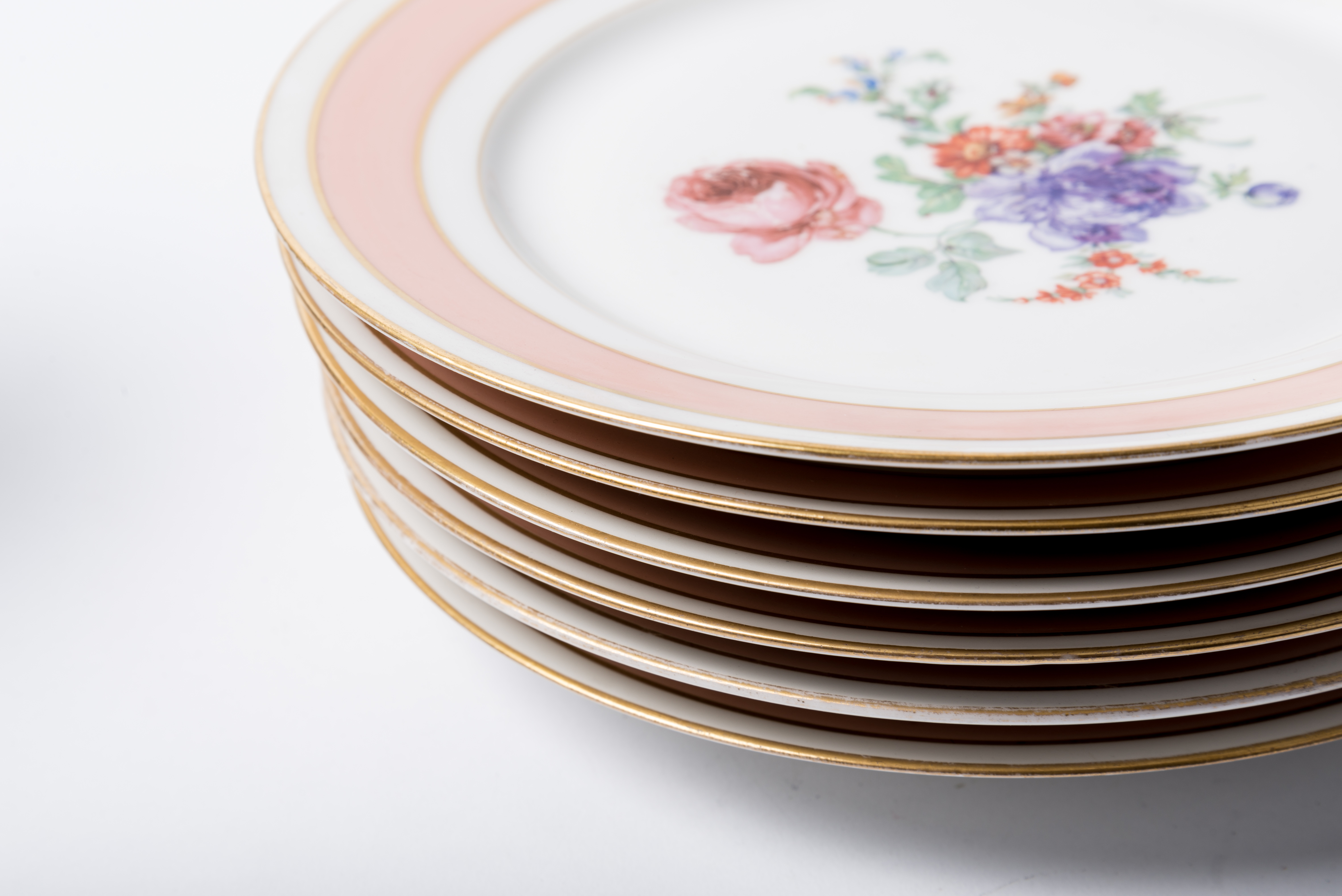 Floral China Dinner Plates