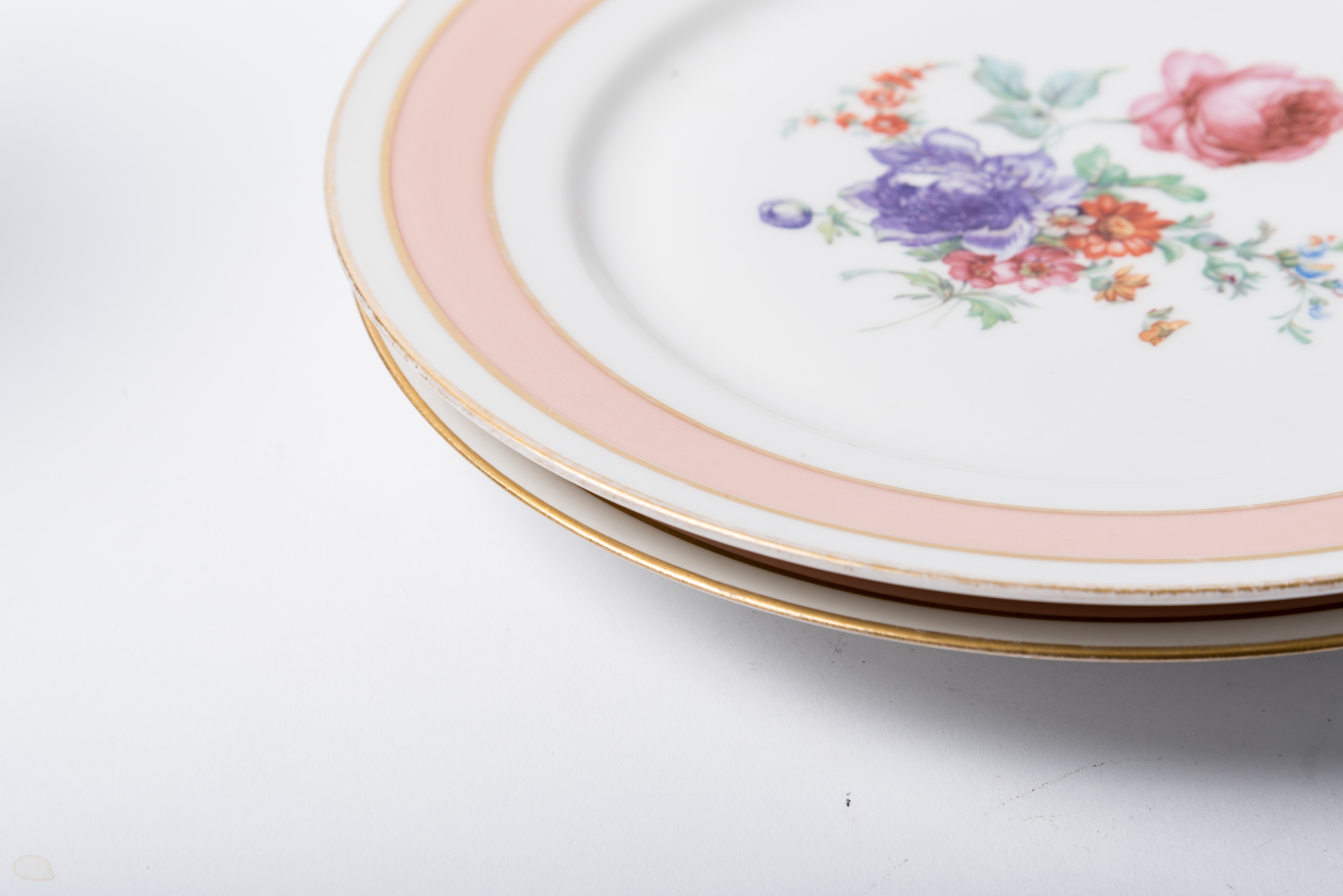 Floral China Dinner Plates