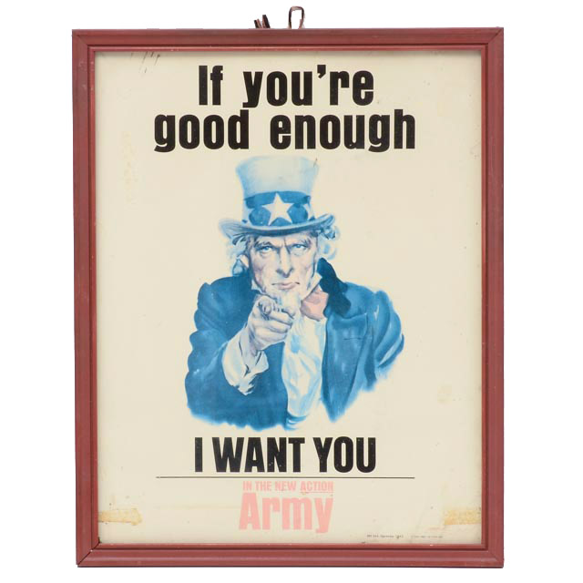 Original Uncle Sam Vietnam War Recruiting Mini Poster