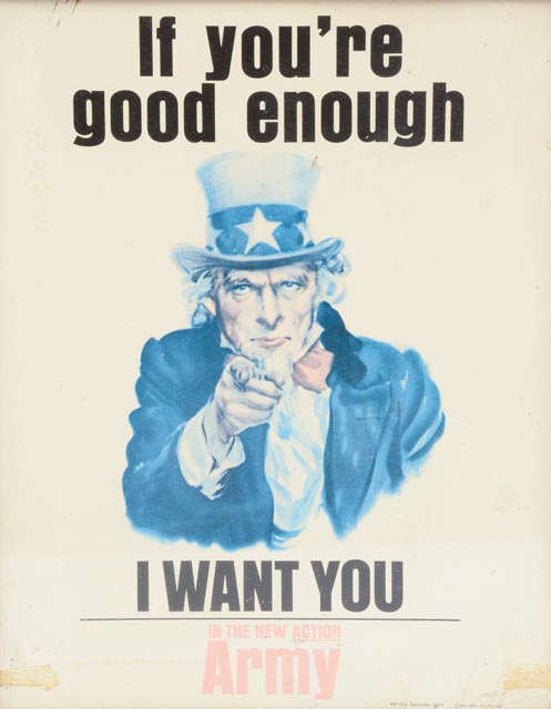 Original Uncle Sam Vietnam War Recruiting Mini Poster