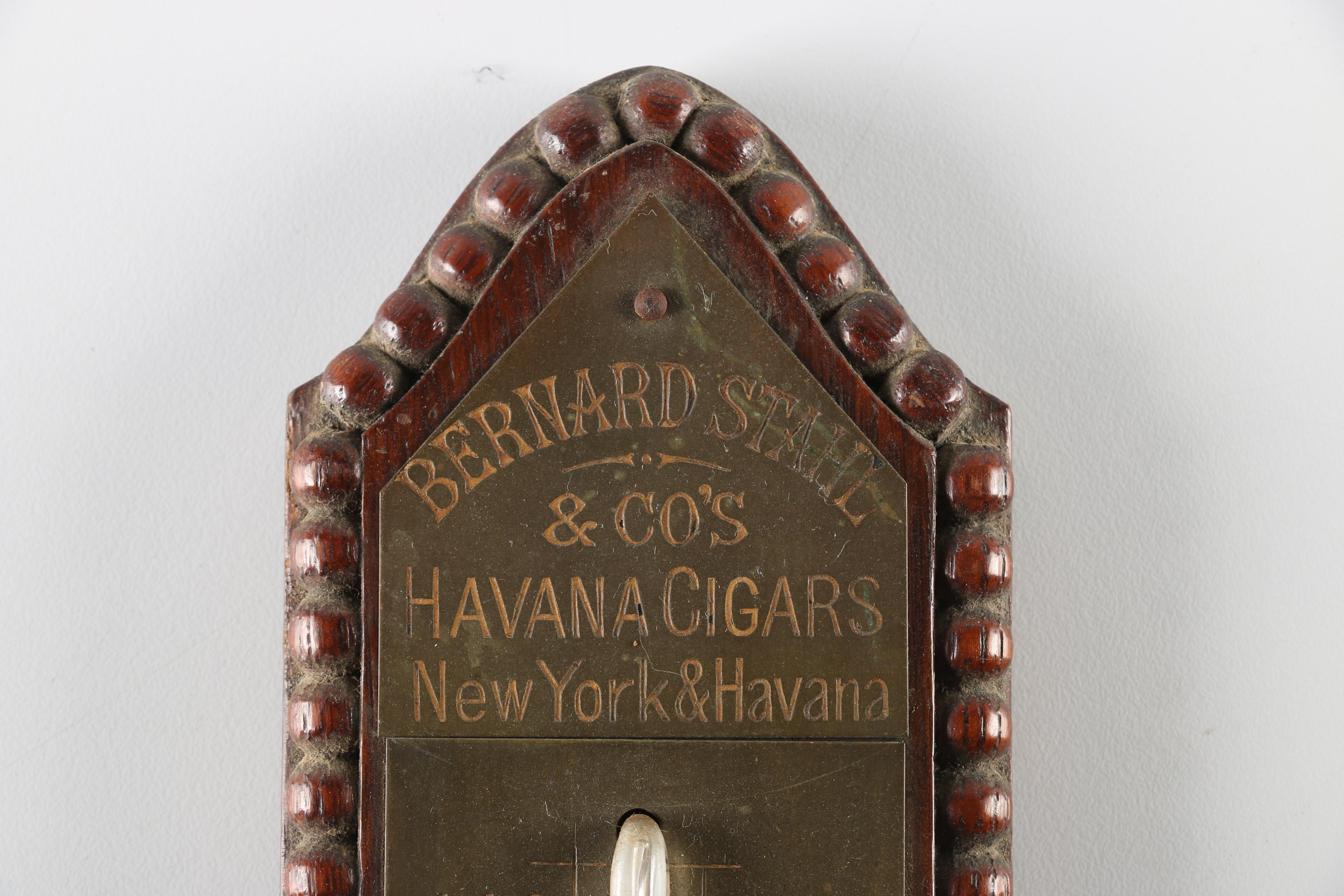 Antique Cuban Cigar Advertising Thermometer