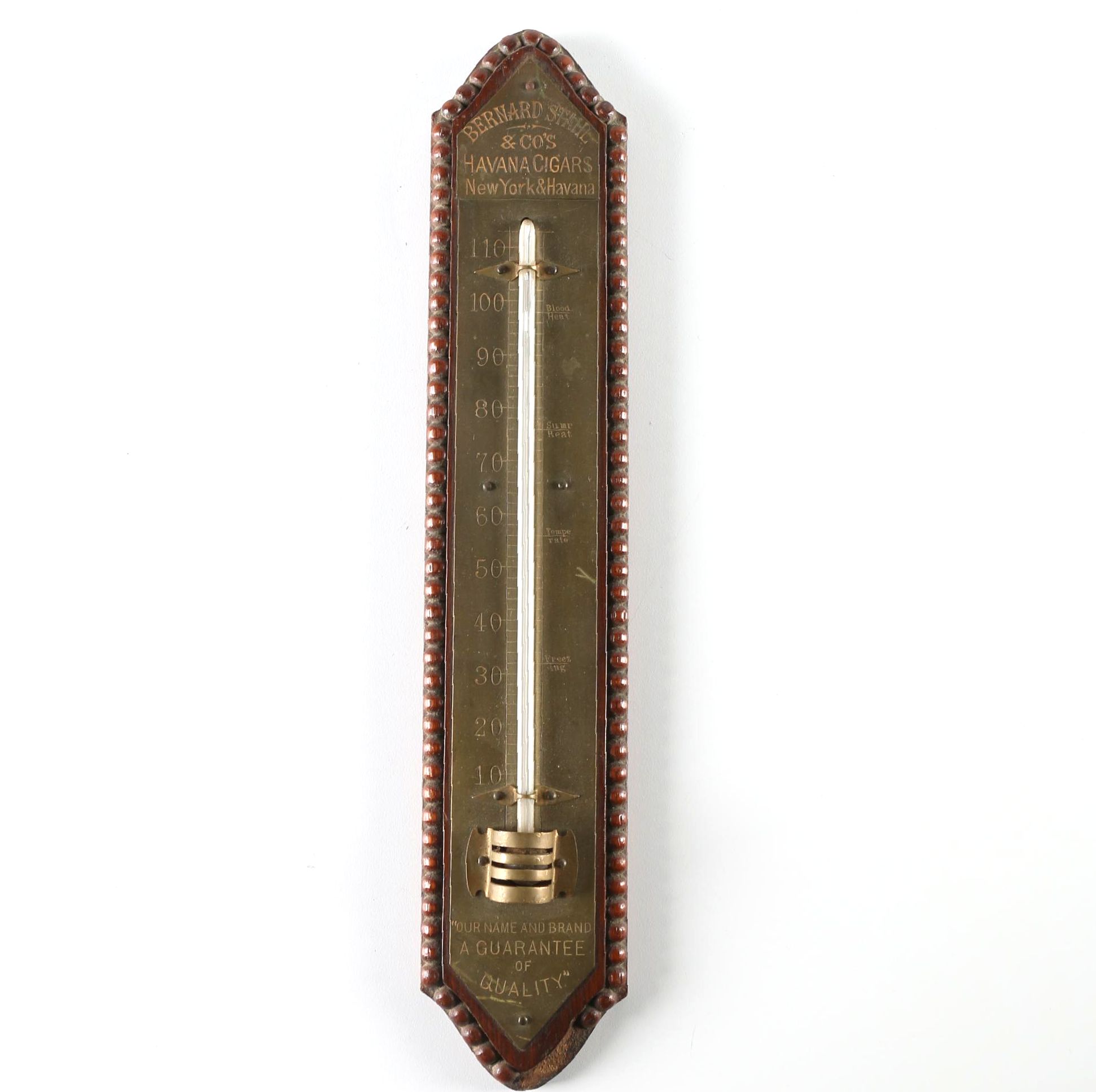 Antique Cuban Cigar Advertising Thermometer