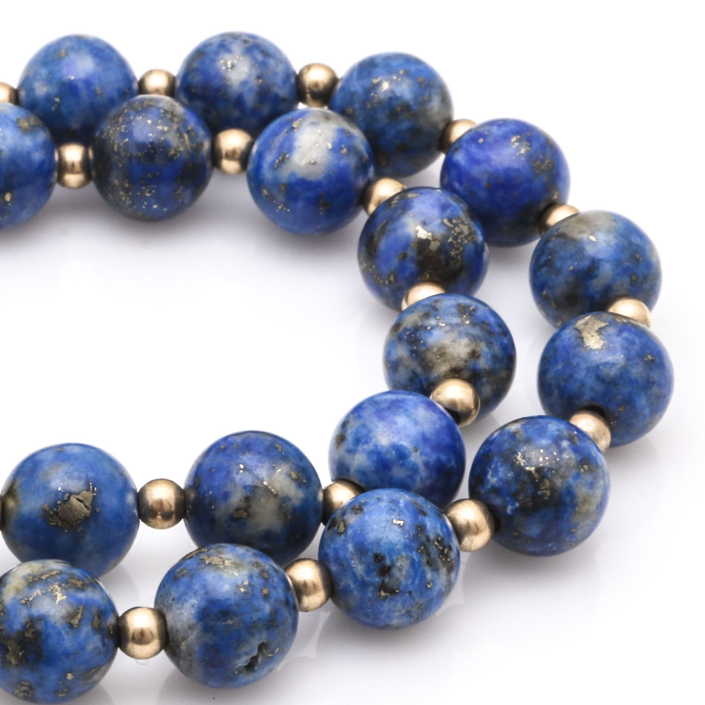14K Yellow Gold and Denim Lapis Lazuli Jewelry