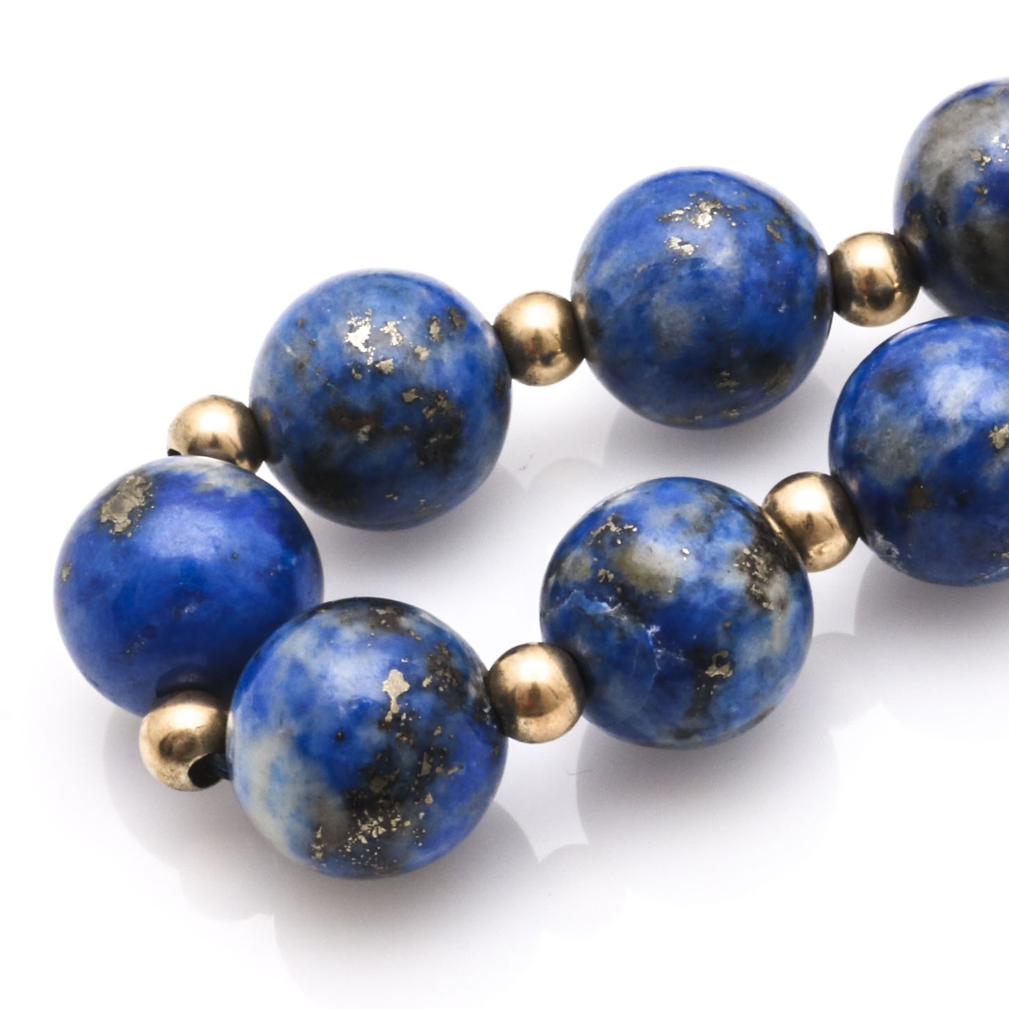 14K Yellow Gold and Denim Lapis Lazuli Jewelry