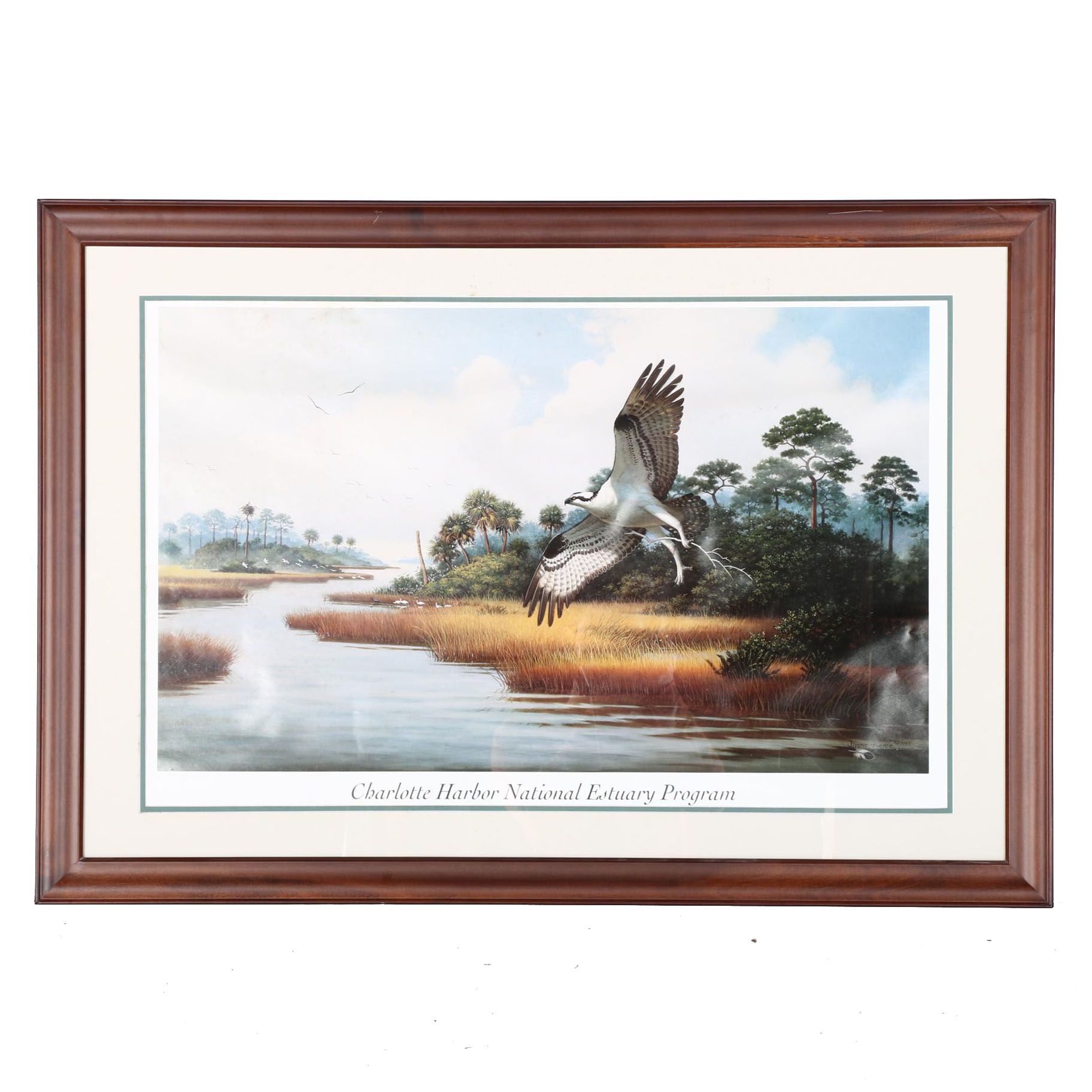 After Diane Pierce Offset Lithograph "Charlotte Harbor National Estuary Program"