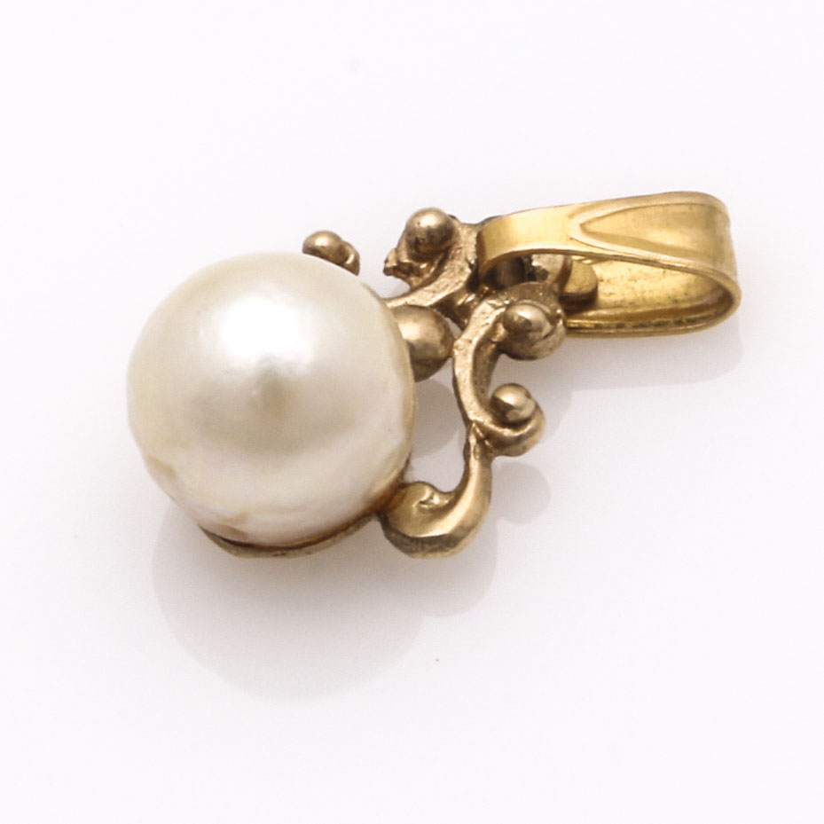 10K Yellow Gold Opal and Pearl Bracelet and Pendants