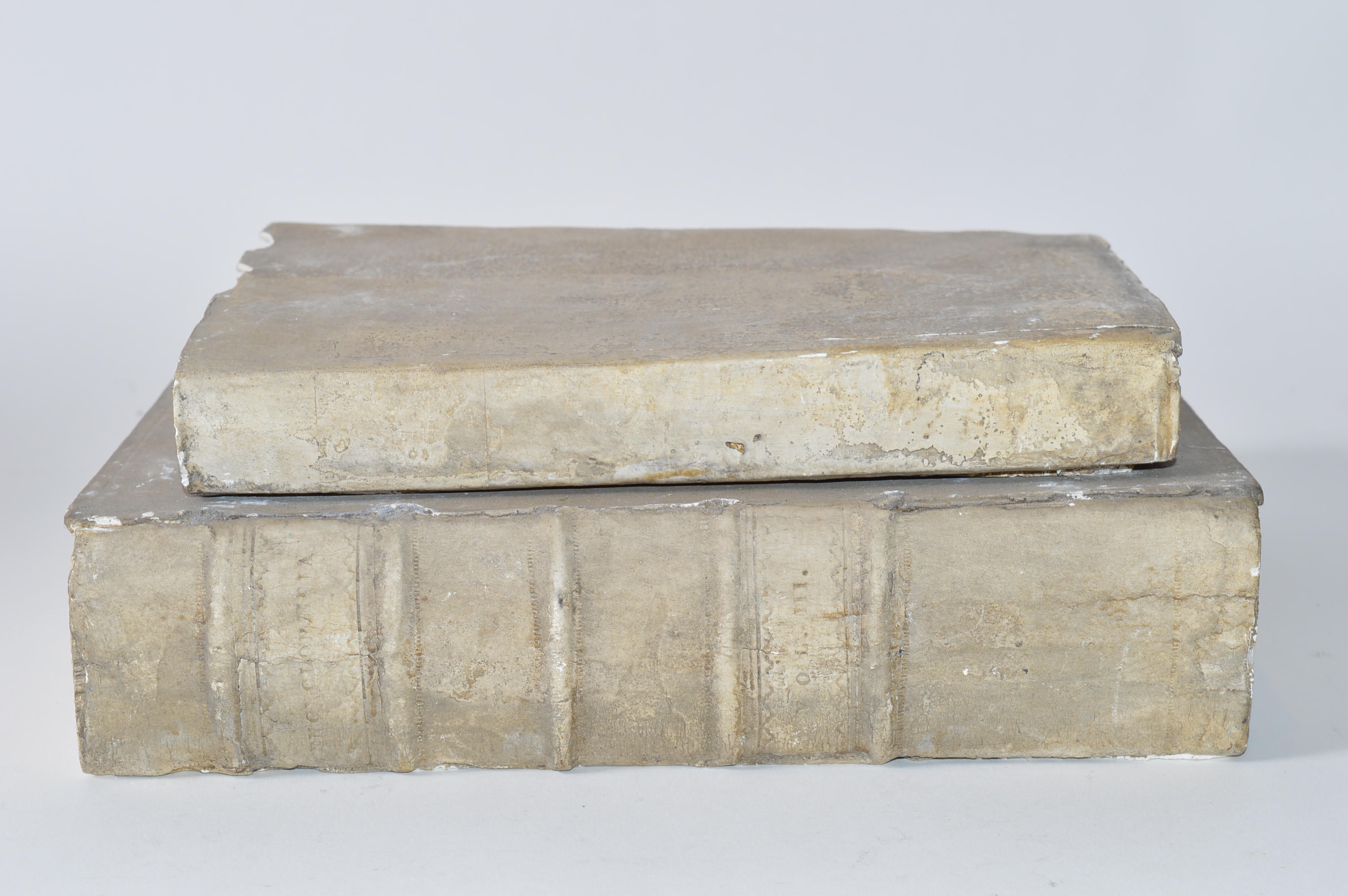Decorative Cast Plaster Book Pair