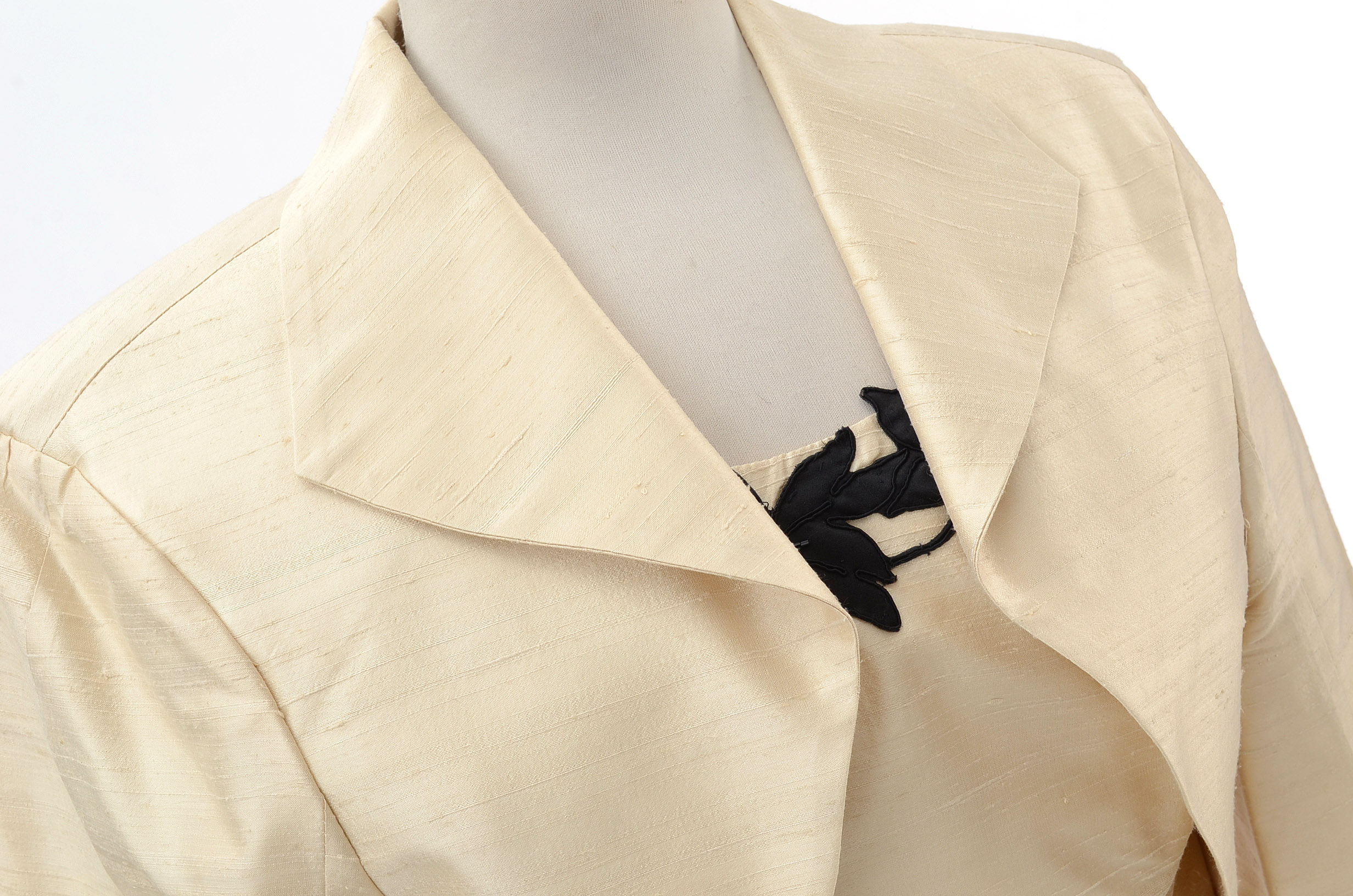 Ivory Silk Dupioni Three-Piece Ensemble