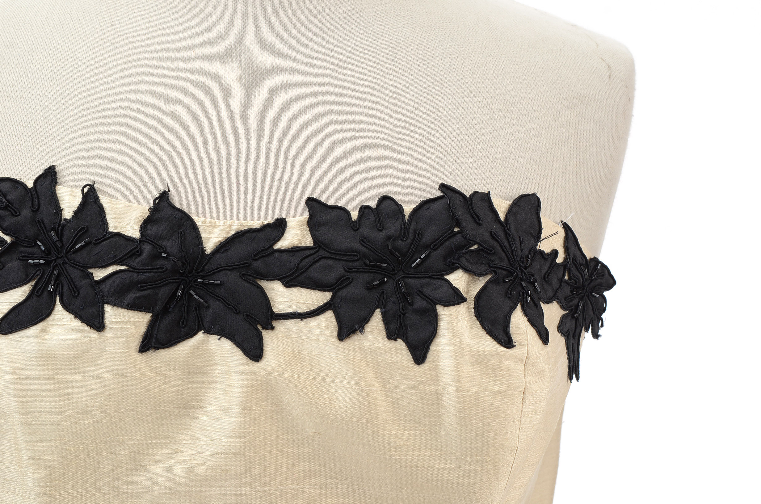 Ivory Silk Dupioni Three-Piece Ensemble