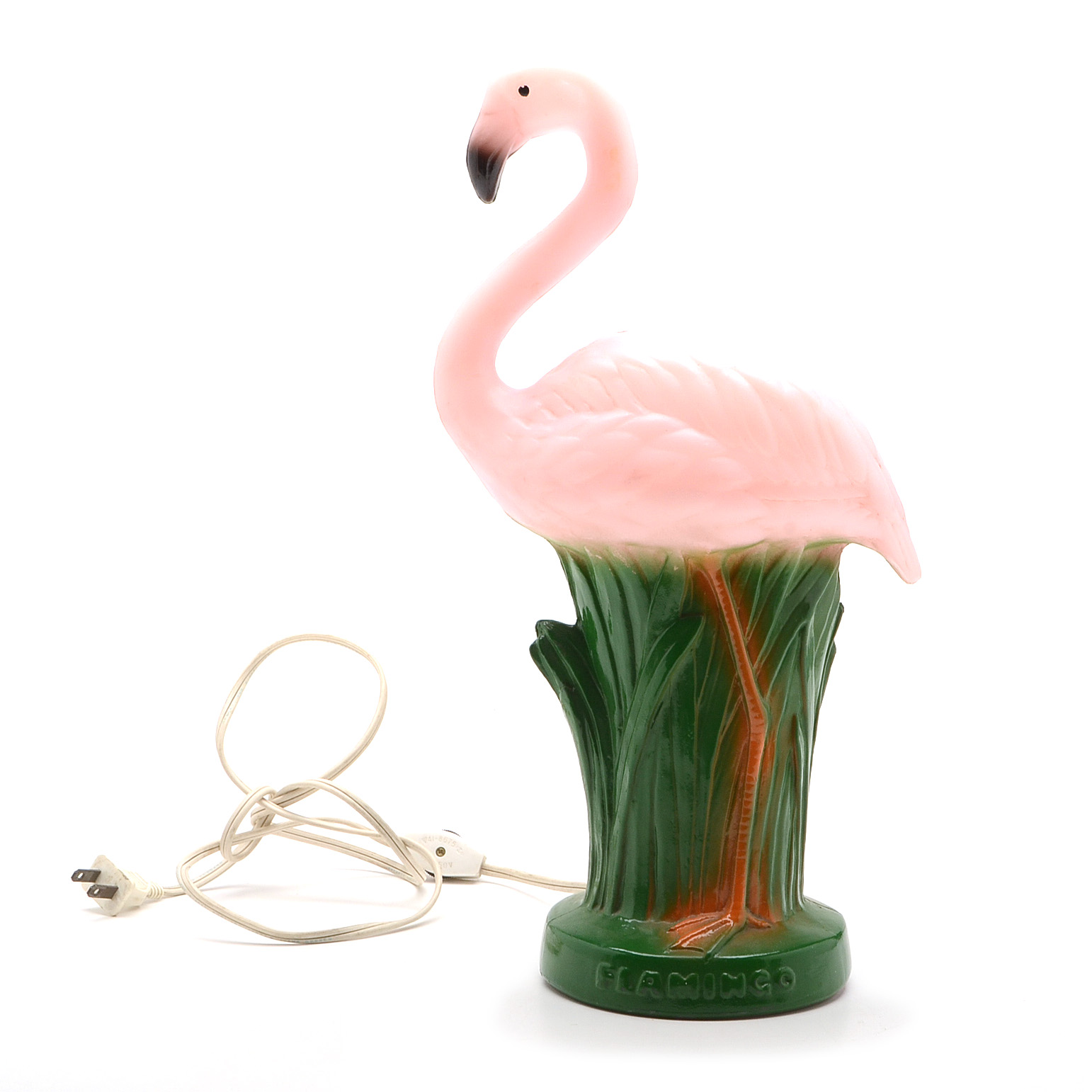 Collection of Vintage Flamingo Figurines and Lamp