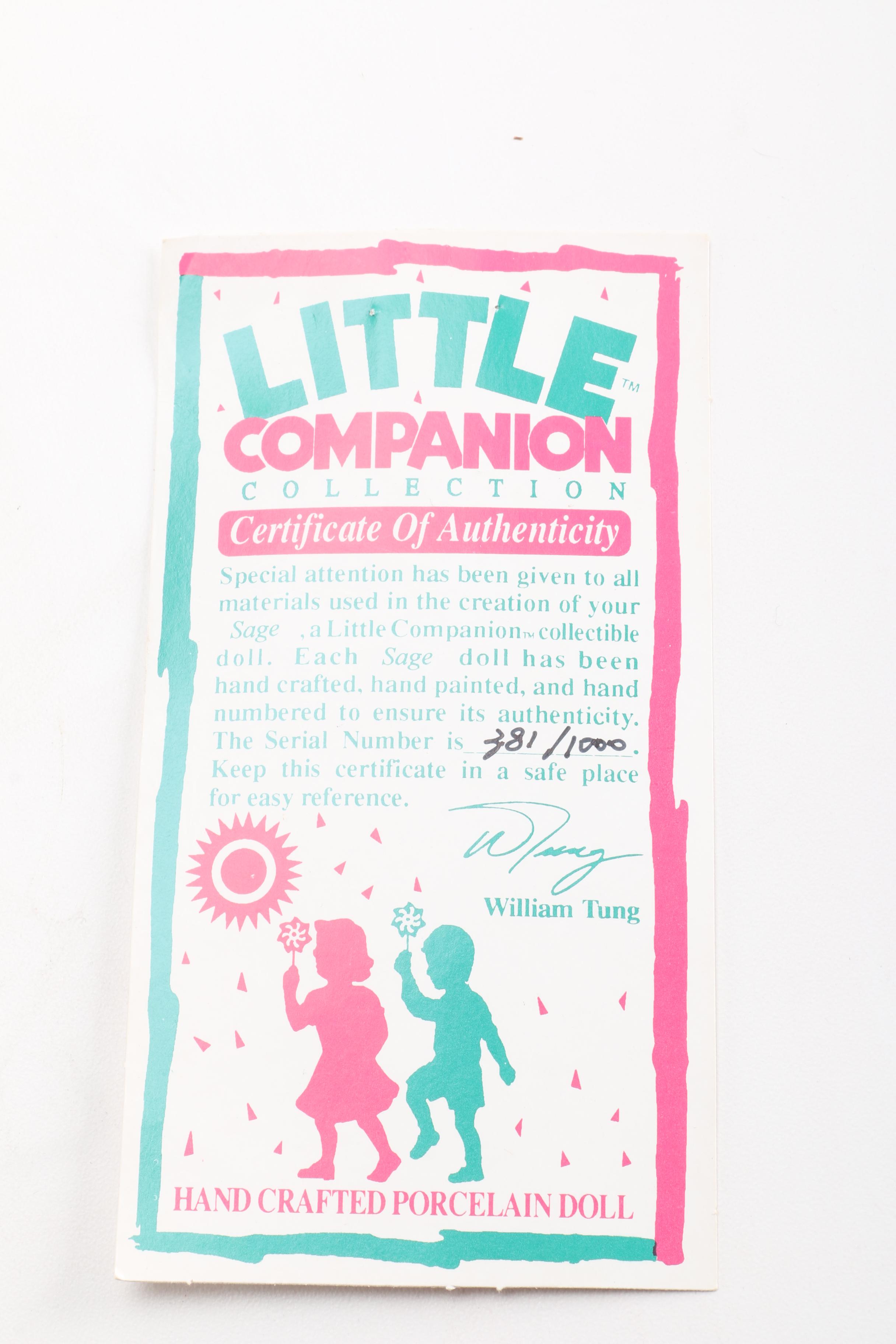 William Tung Little Companion Porcelain "Sage" Doll