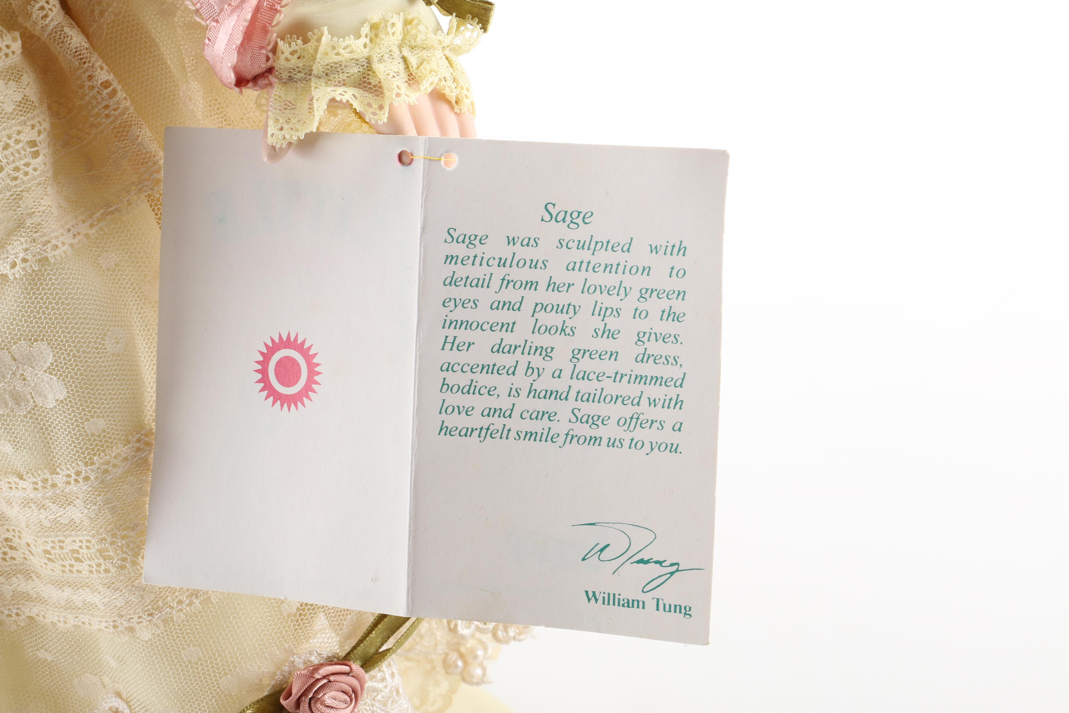 William Tung Little Companion Porcelain "Sage" Doll