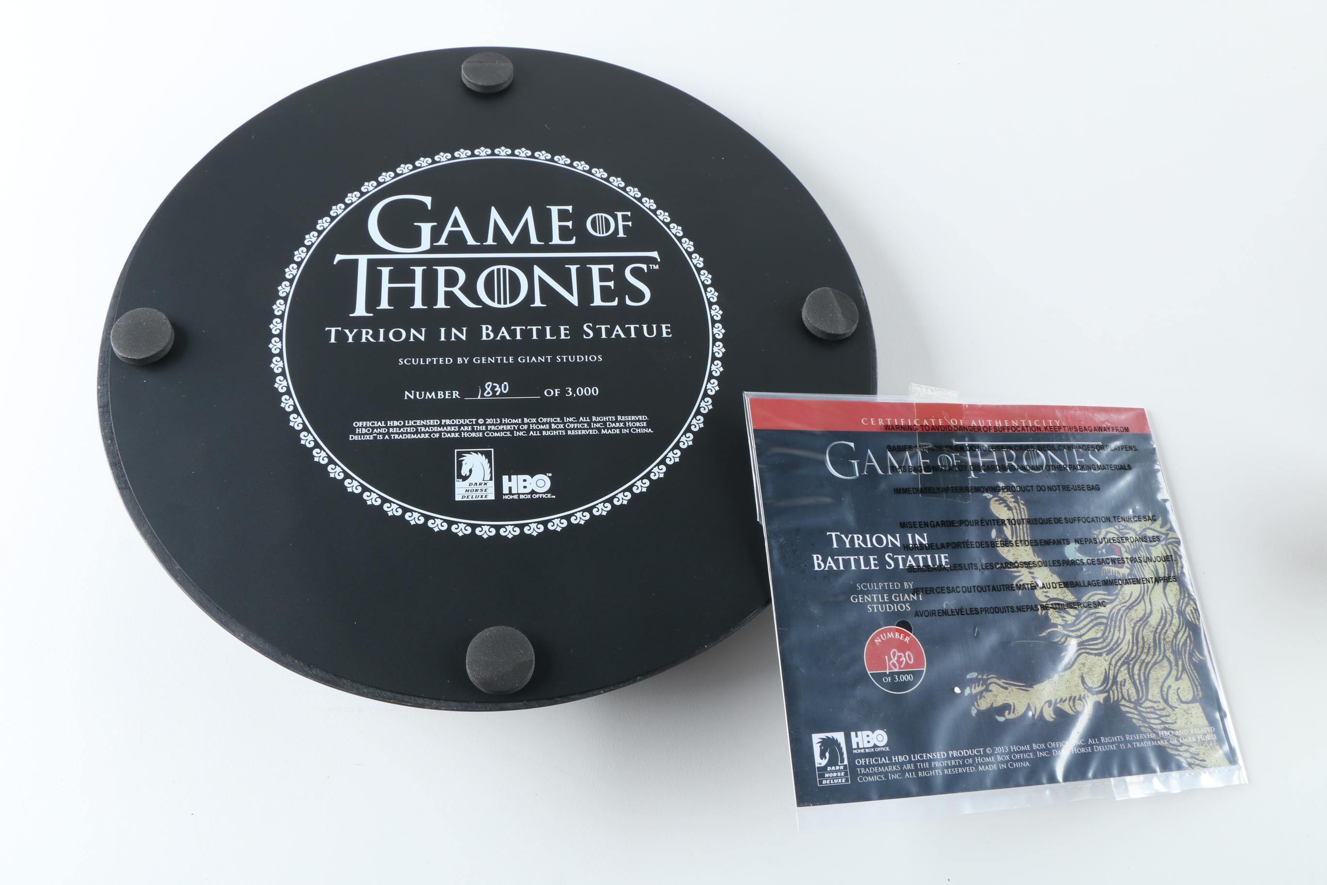 "Game of Thrones" Limited Edition "Tyrion in Battle Statue"