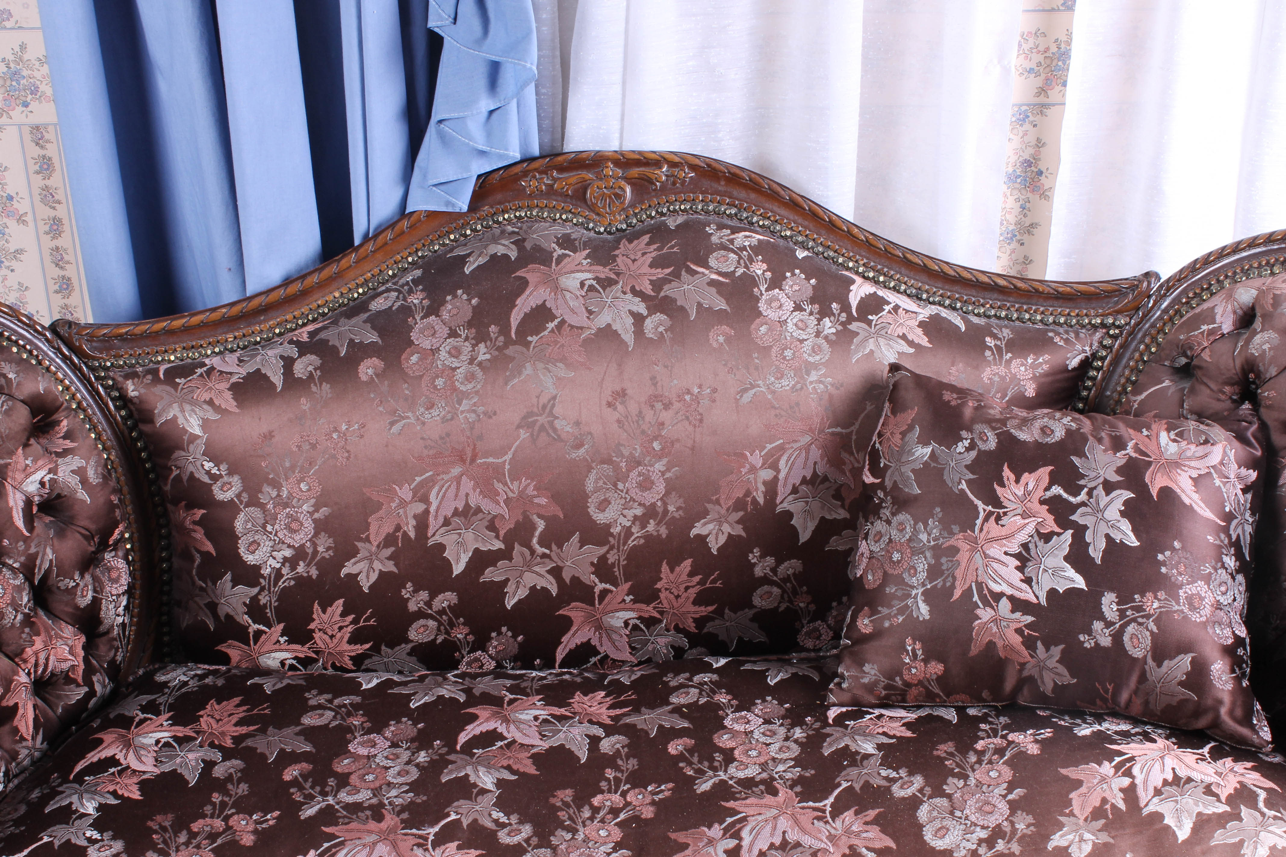 Vintage Settee with Matching Footrest