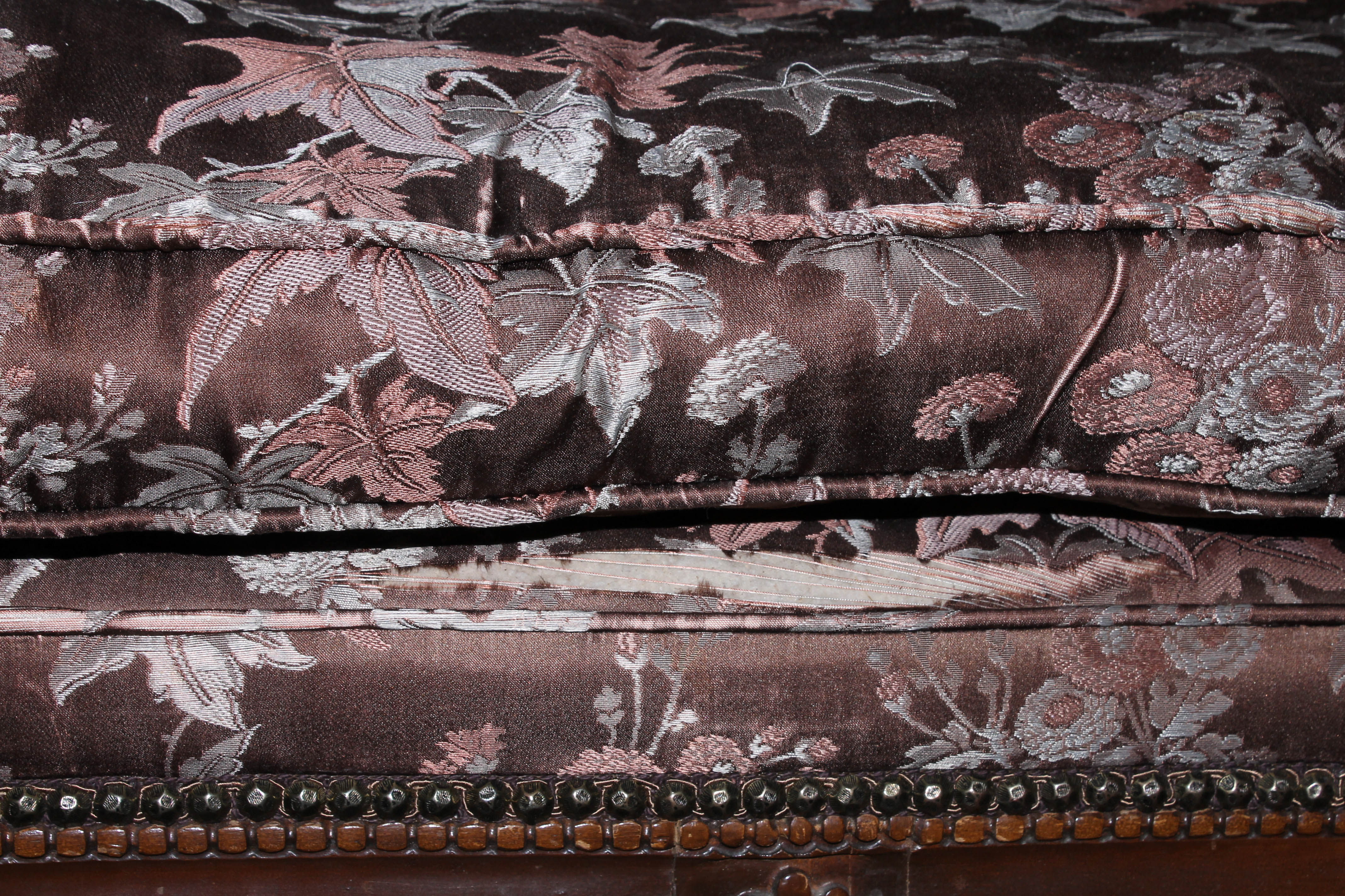 Vintage Settee with Matching Footrest