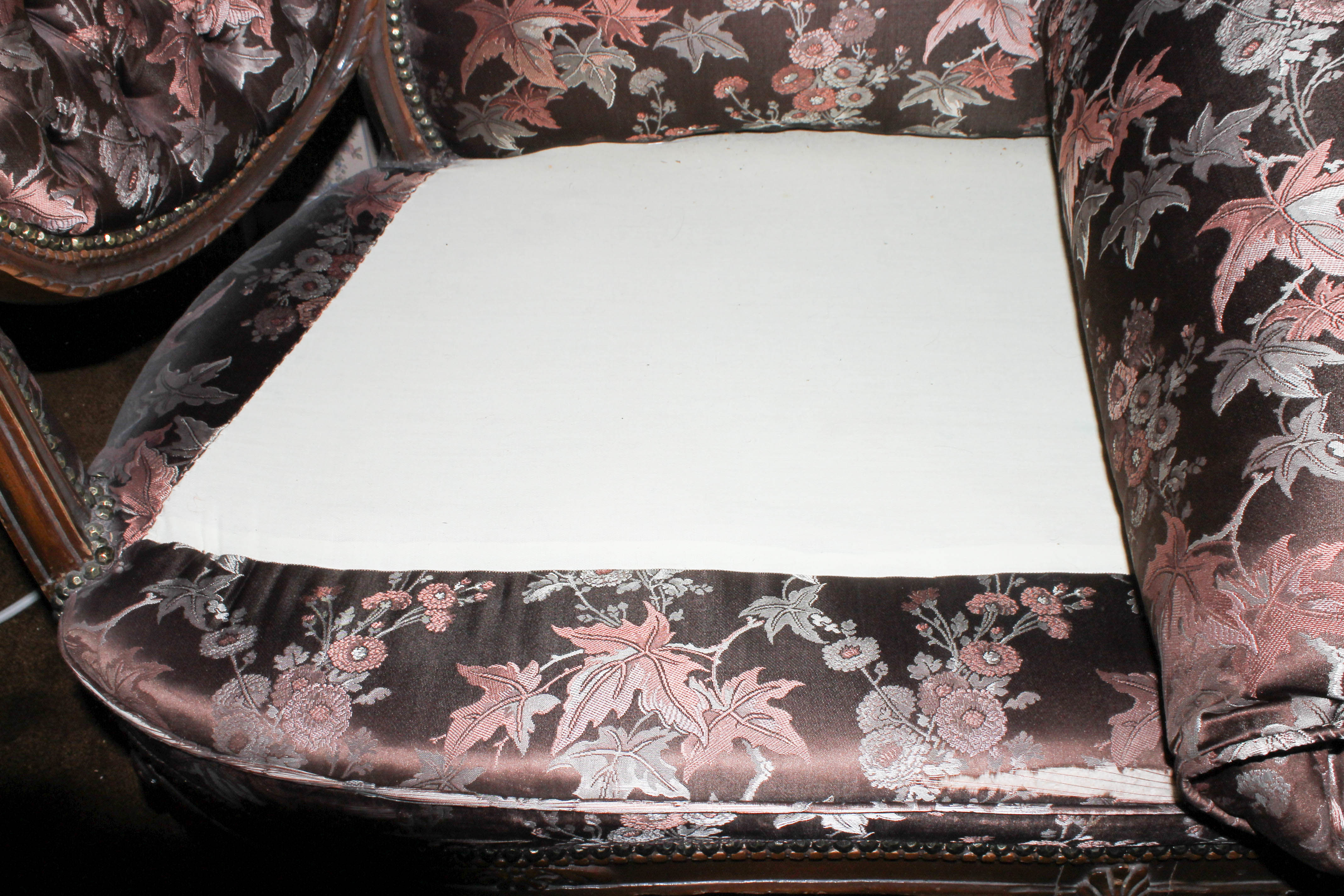 Vintage Settee with Matching Footrest