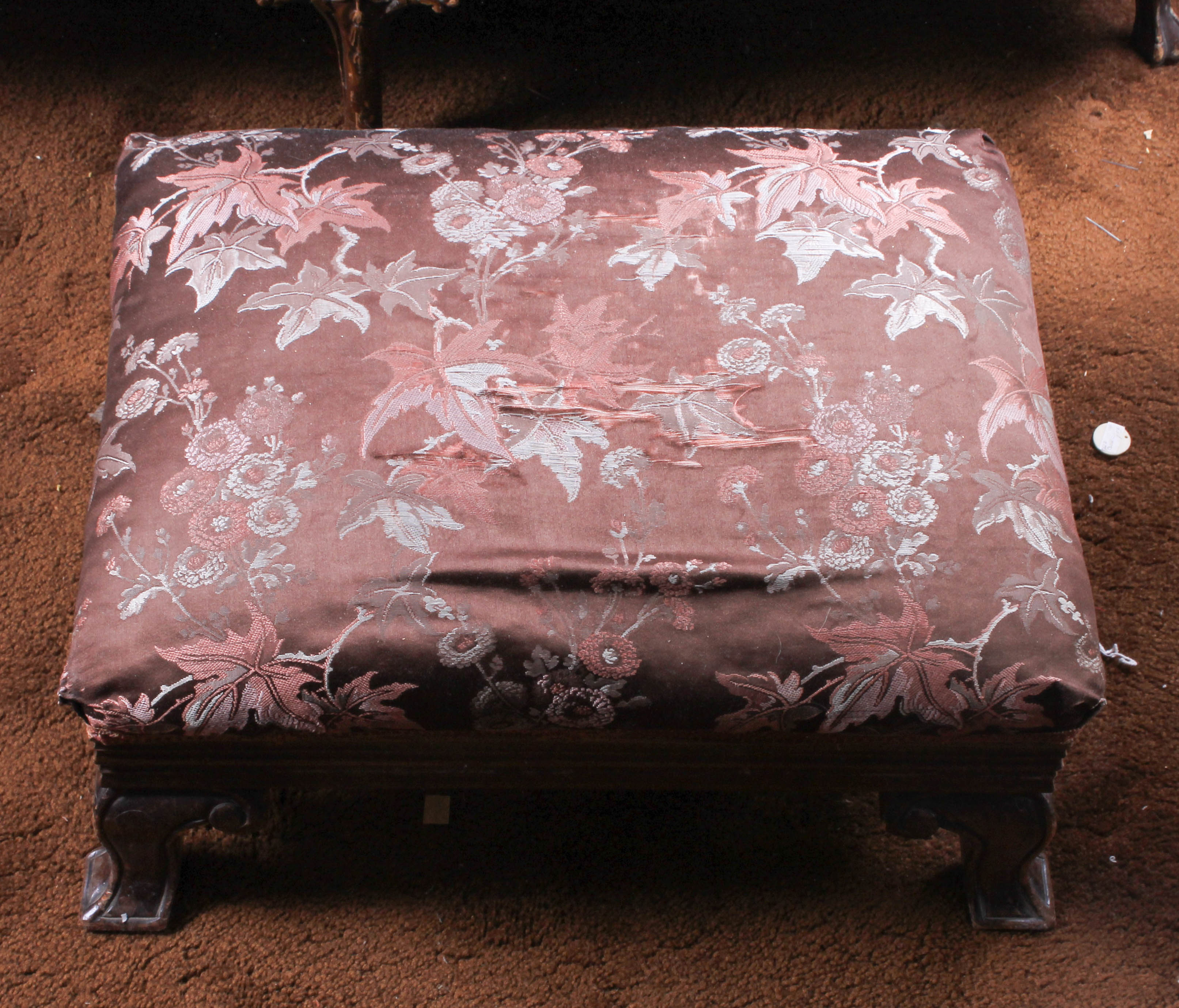 Vintage Settee with Matching Footrest