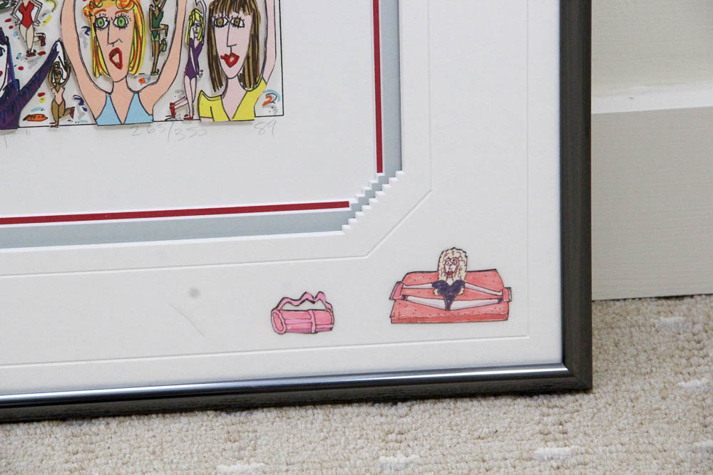 James Rizzi Three-Dimensional Lithograph "Women Who Work Out"