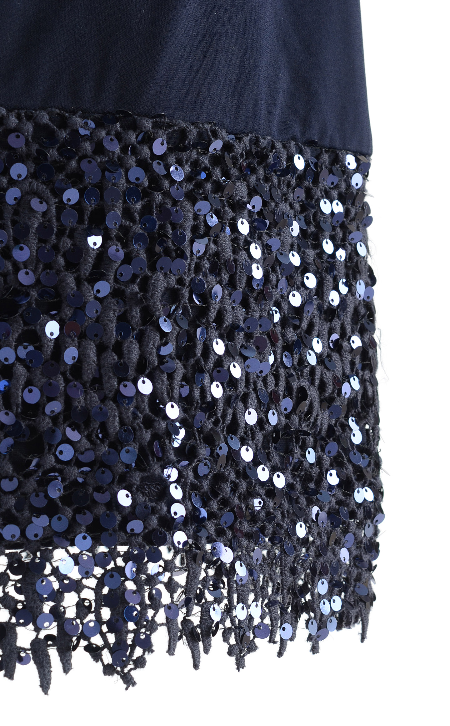 Elie Tahari Dress with Sequin Lace Trimmed Hem