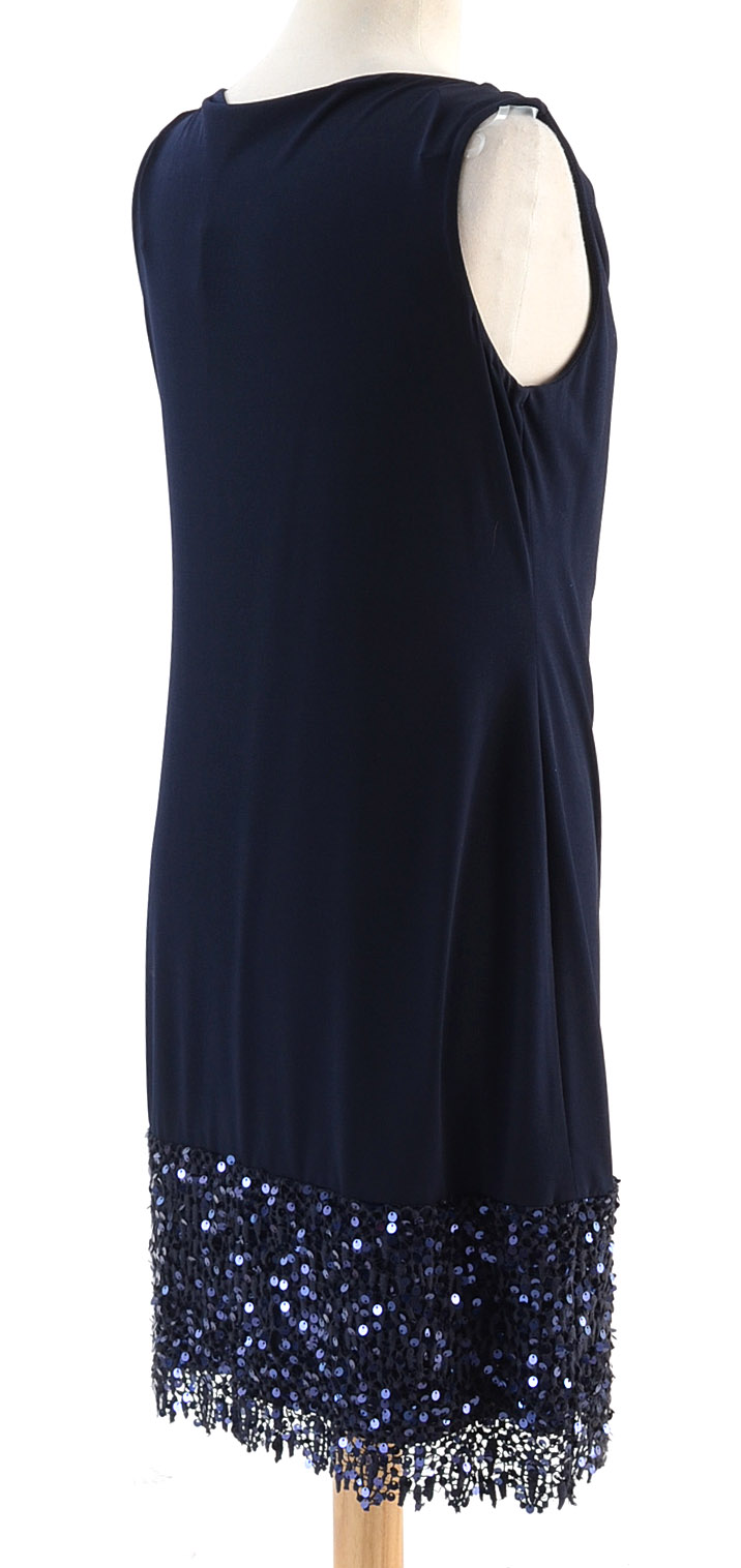 Elie Tahari Dress with Sequin Lace Trimmed Hem