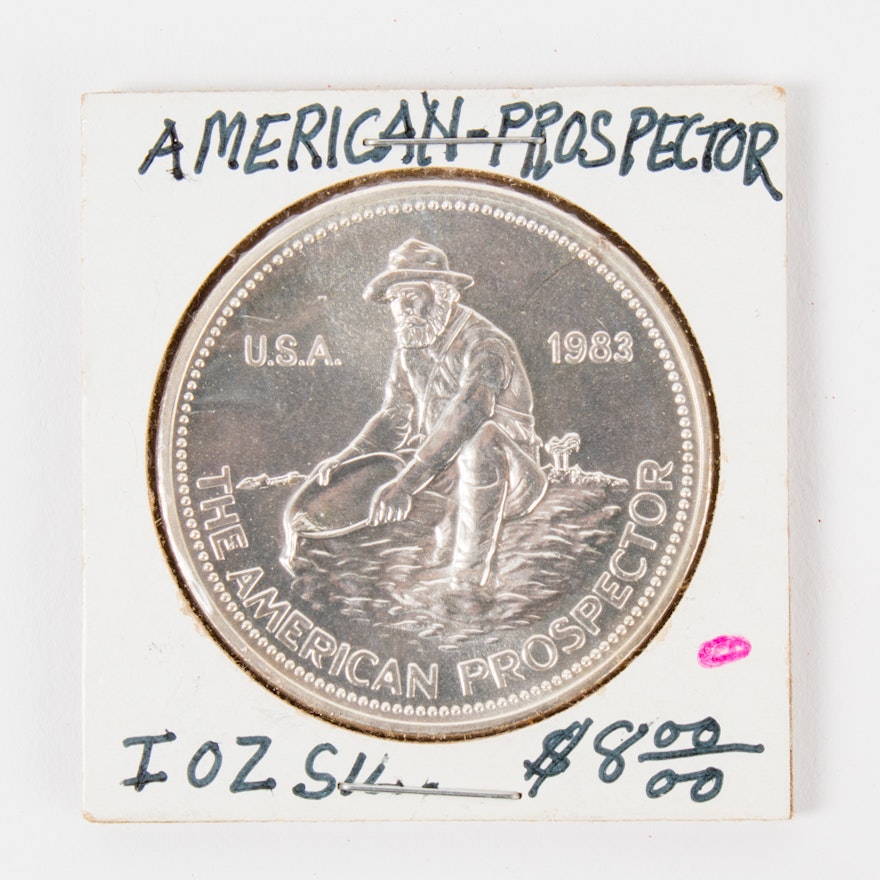 1983 Engelhard Prospector Silver Round