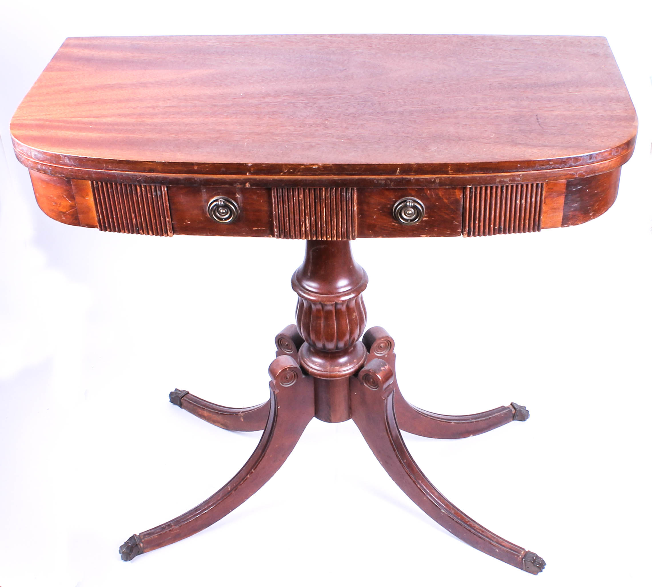 Vintage Wooden Flip-Top Console Table