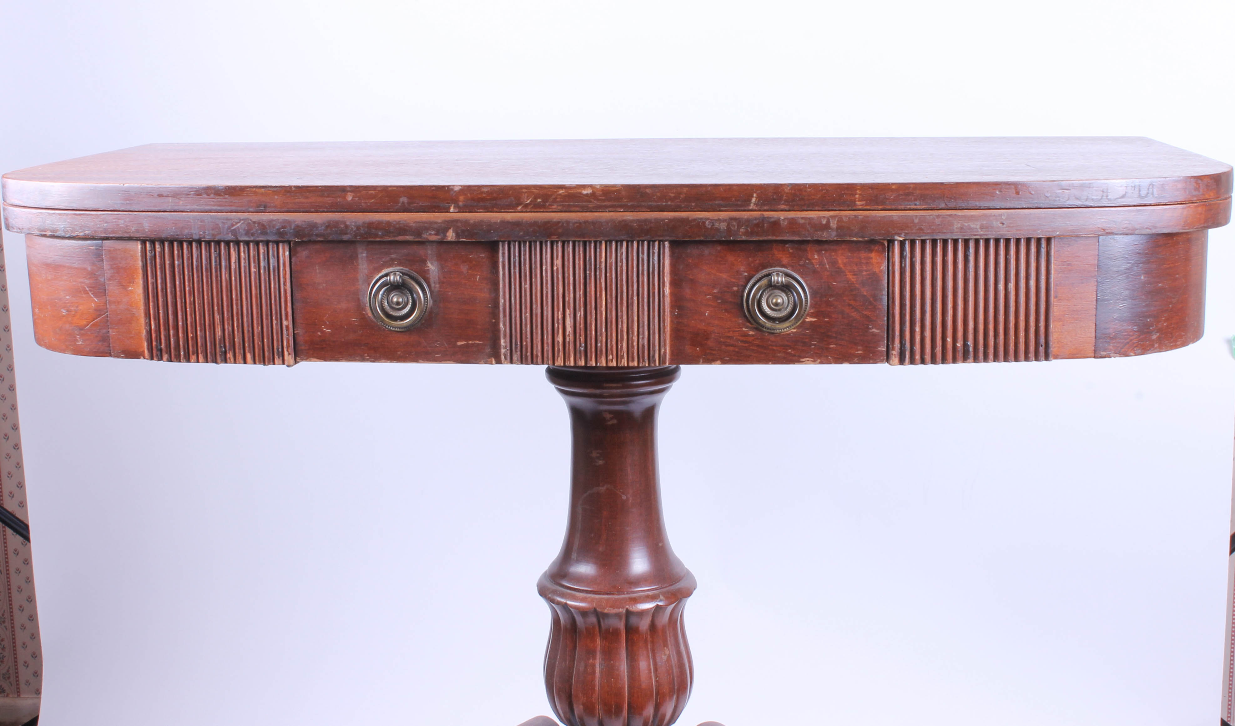 Vintage Wooden Flip-Top Console Table
