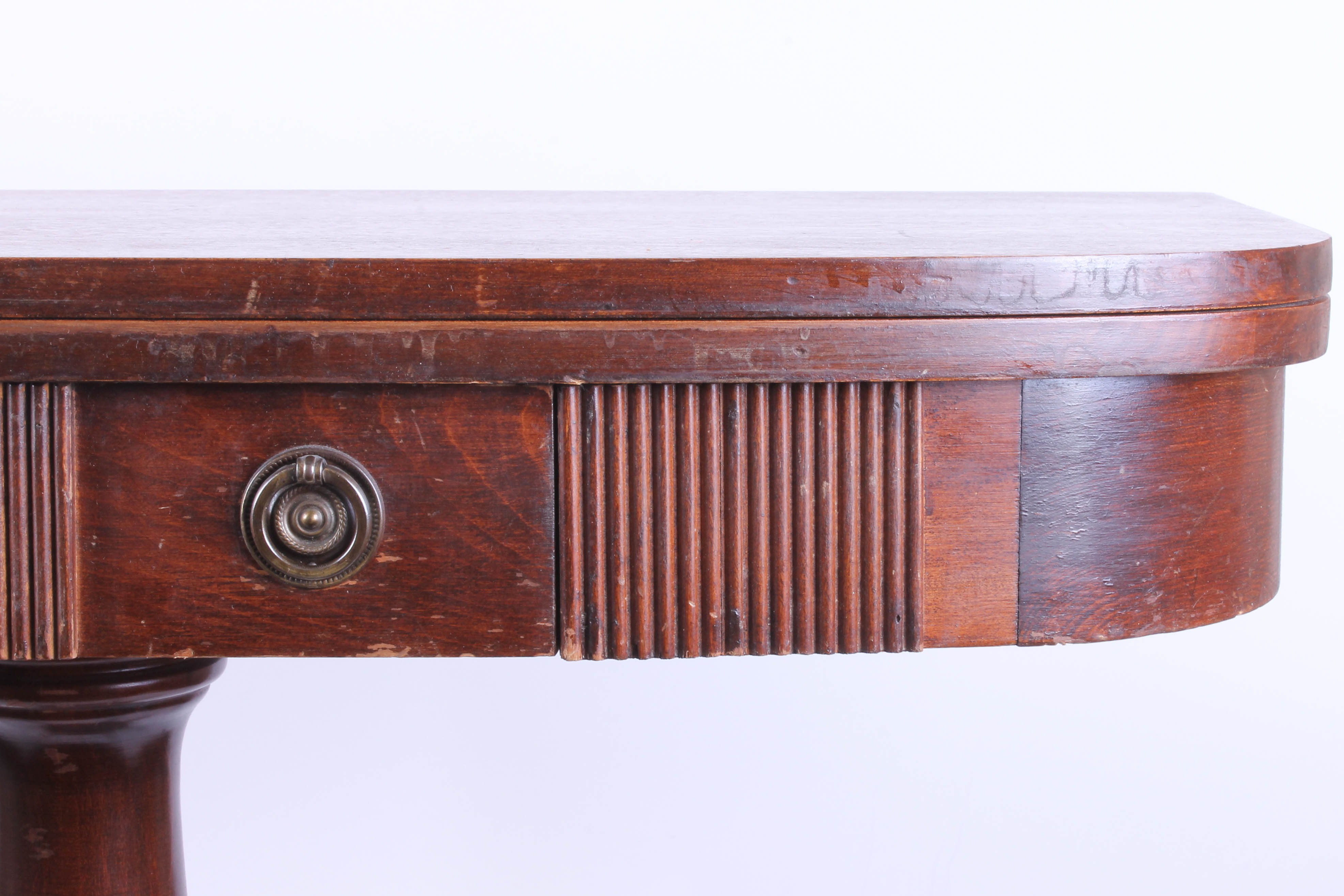 Vintage Wooden Flip-Top Console Table