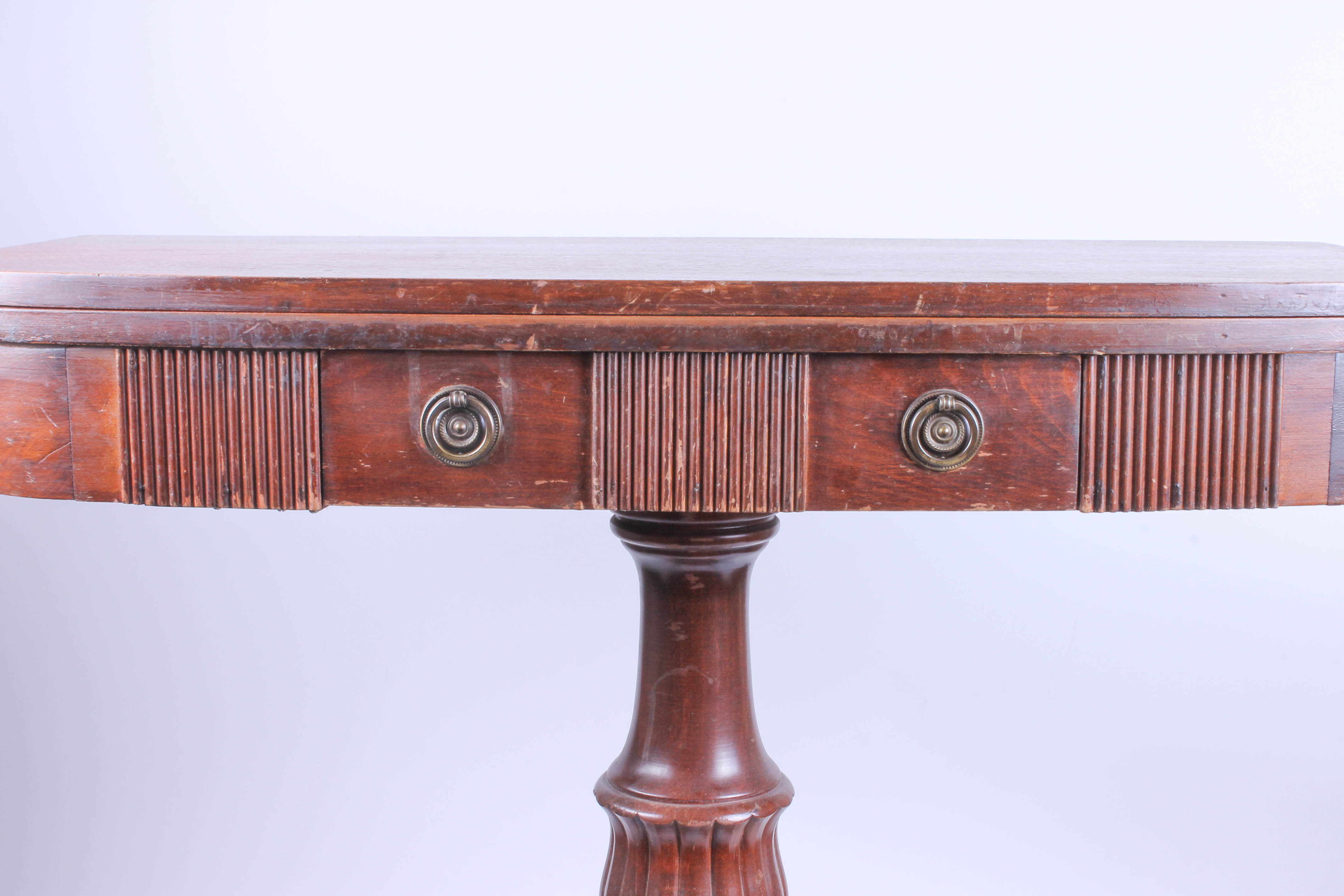 Vintage Wooden Flip-Top Console Table