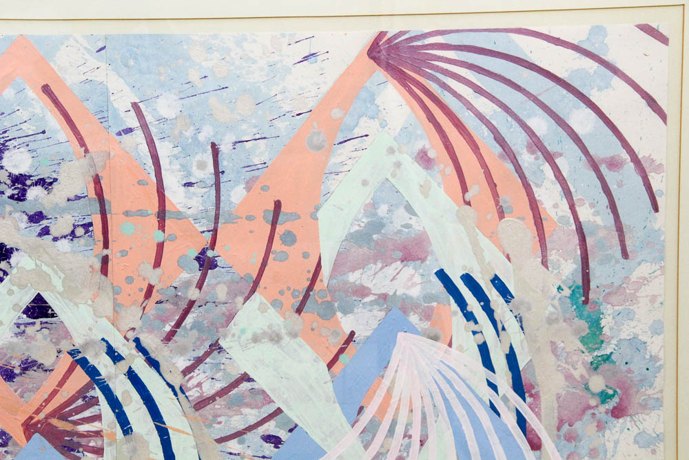 Edward Youkilis Original Acrylic on Paper Abstract