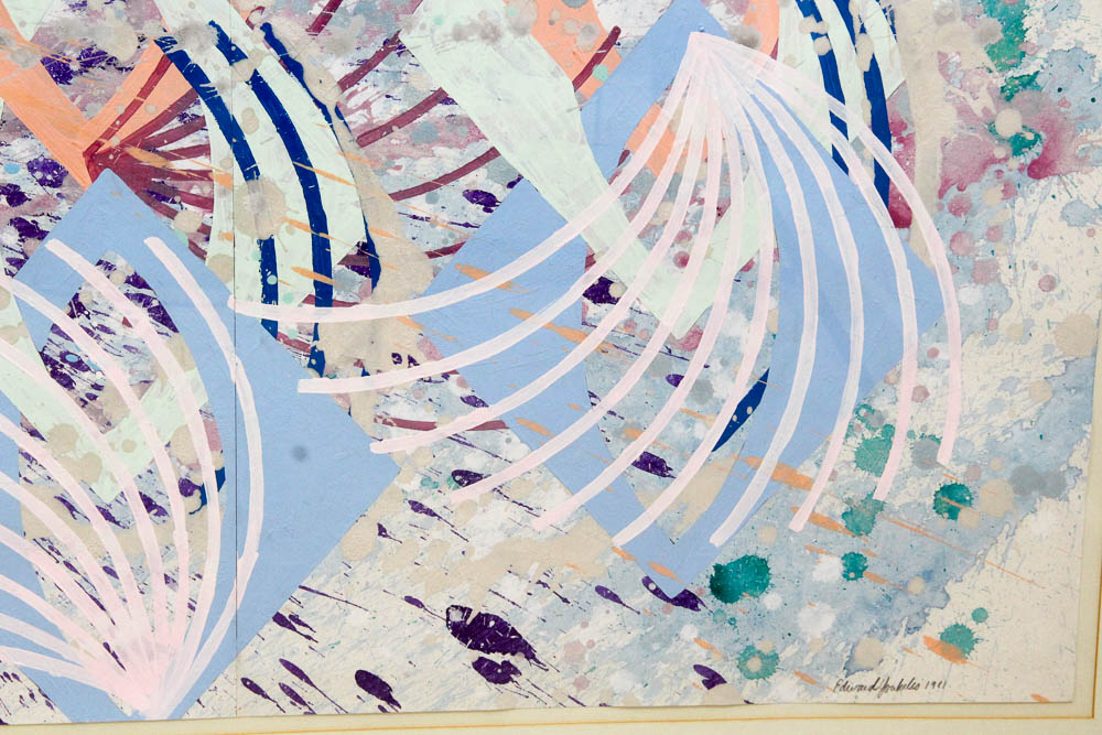 Edward Youkilis Original Acrylic on Paper Abstract