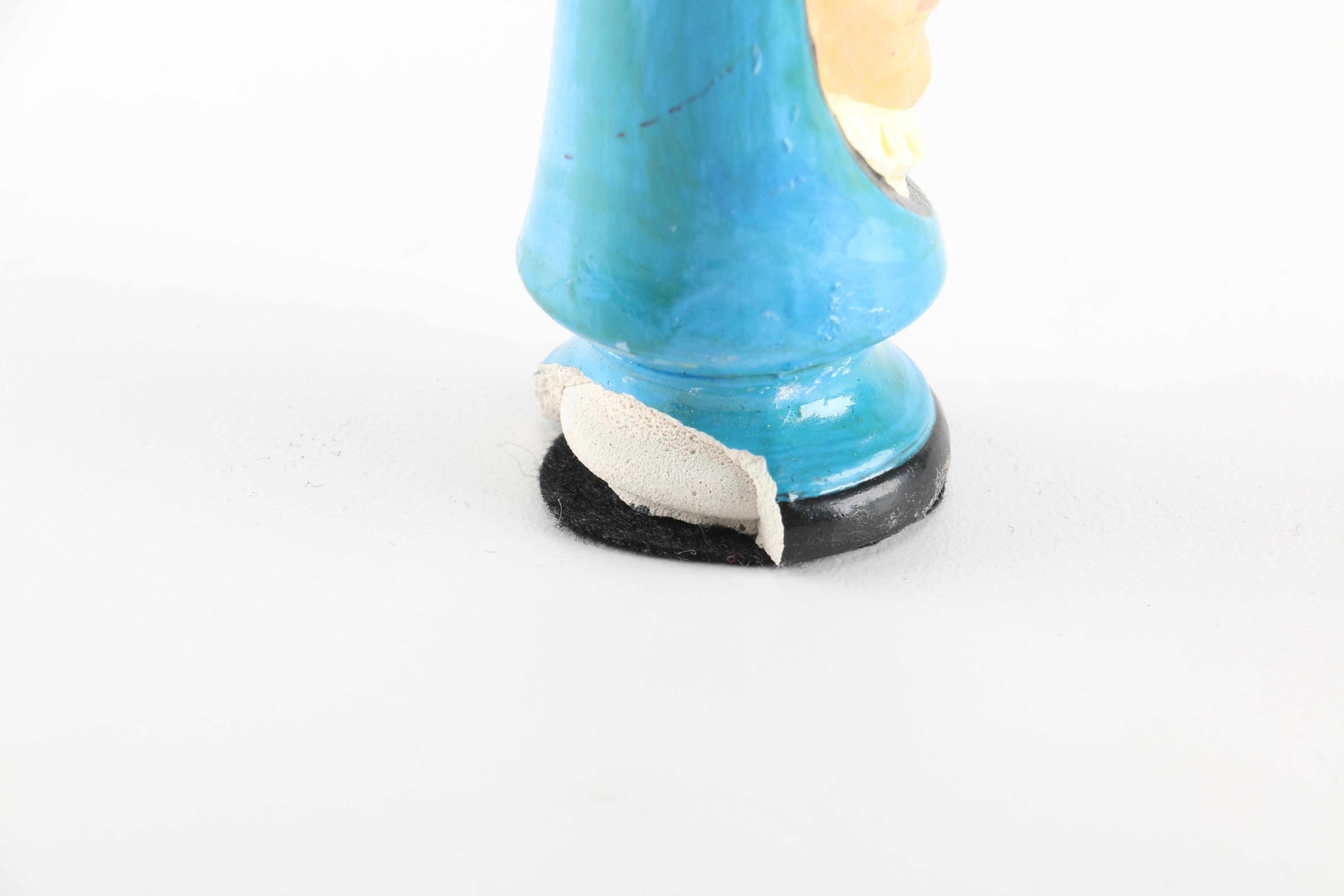 Vintage Hand Painted Plaster Chess Set