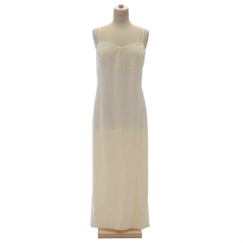 Cream Embellished Evening Gown with Jacket