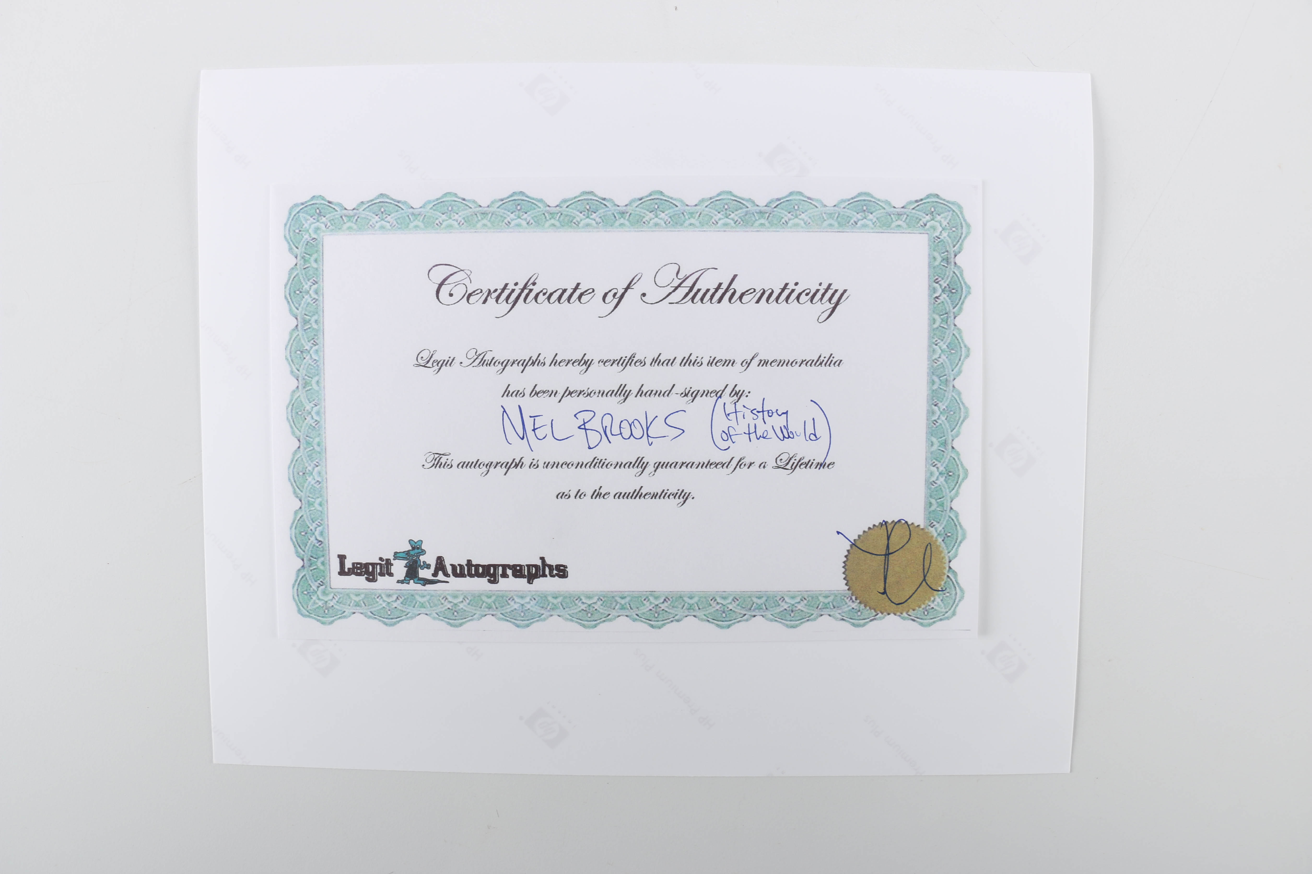 Mel Brooks Autographed Photo as King Louis XVI