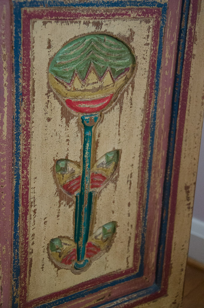 Antique French Polychrome Serpentine Chest of Drawers