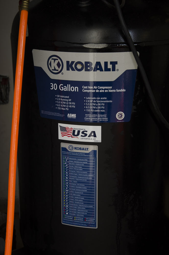 Kobalt 30 Gallon Cast Iron Air Compressor