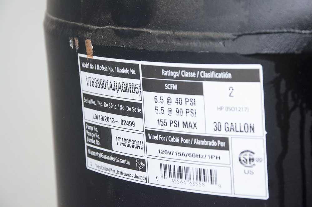 Kobalt 30 Gallon Cast Iron Air Compressor