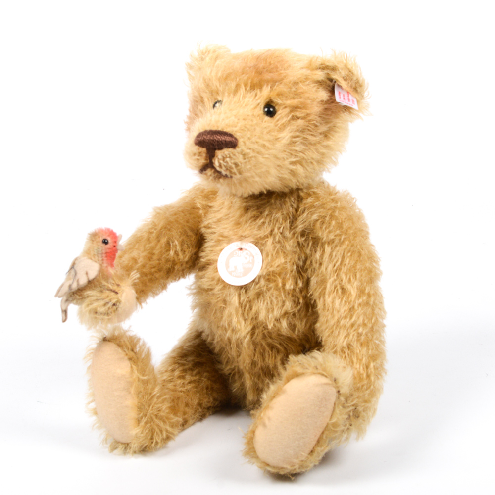 Steiff Limited Edition "Romance" Teddy Bear and Bird