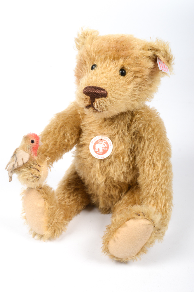 Steiff Limited Edition "Romance" Teddy Bear and Bird
