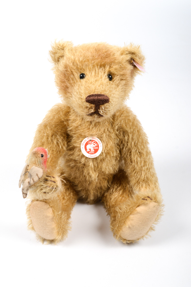 Steiff Limited Edition "Romance" Teddy Bear and Bird