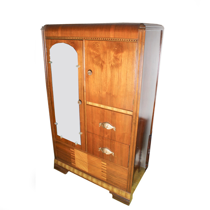 Art Deco Waterfall Armoire