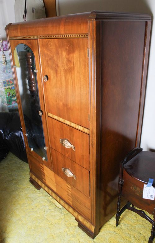 Art Deco Waterfall Armoire