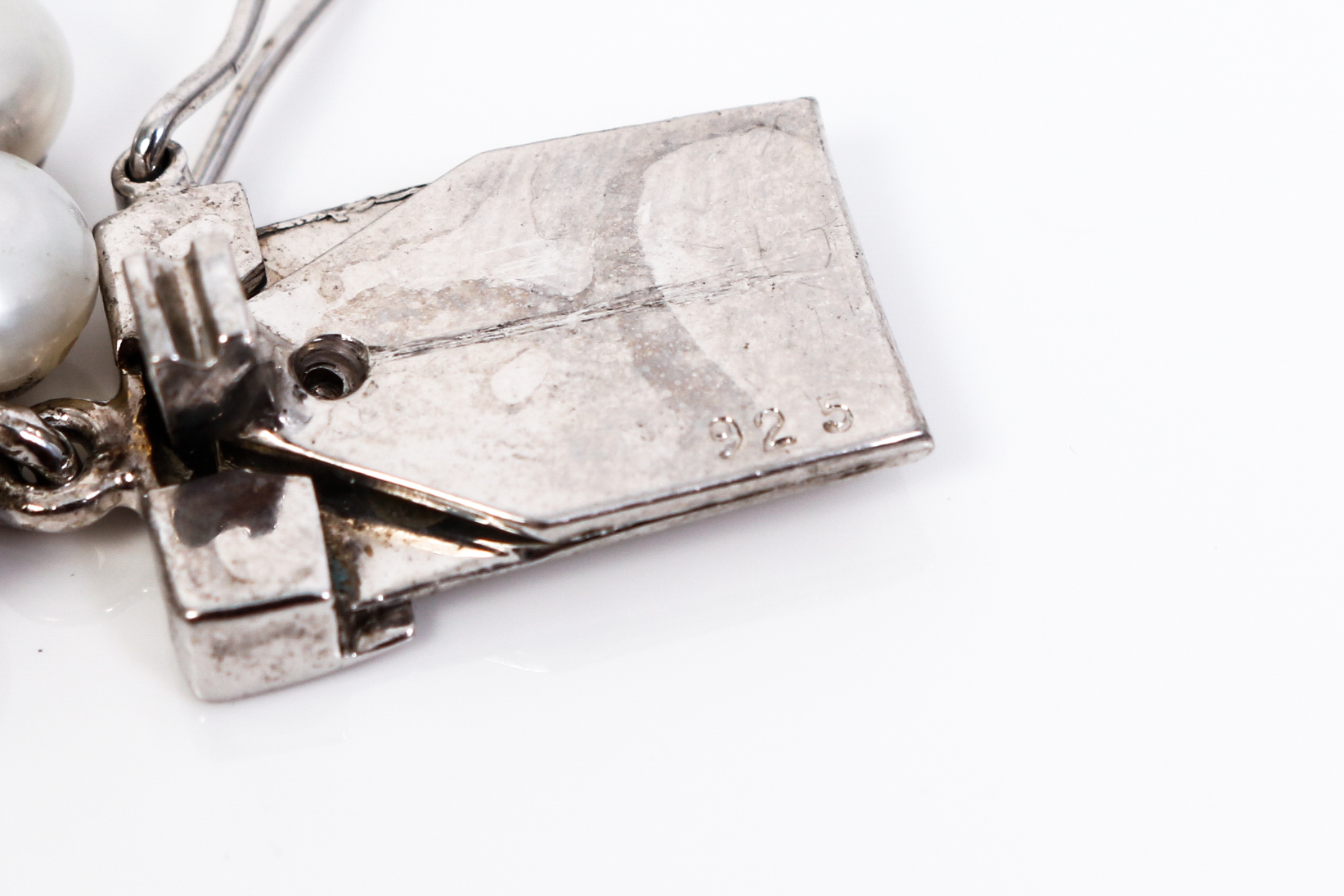 Custom Made Joseph Holland Quartz, Cultured Pearl and Silver Collar Necklace