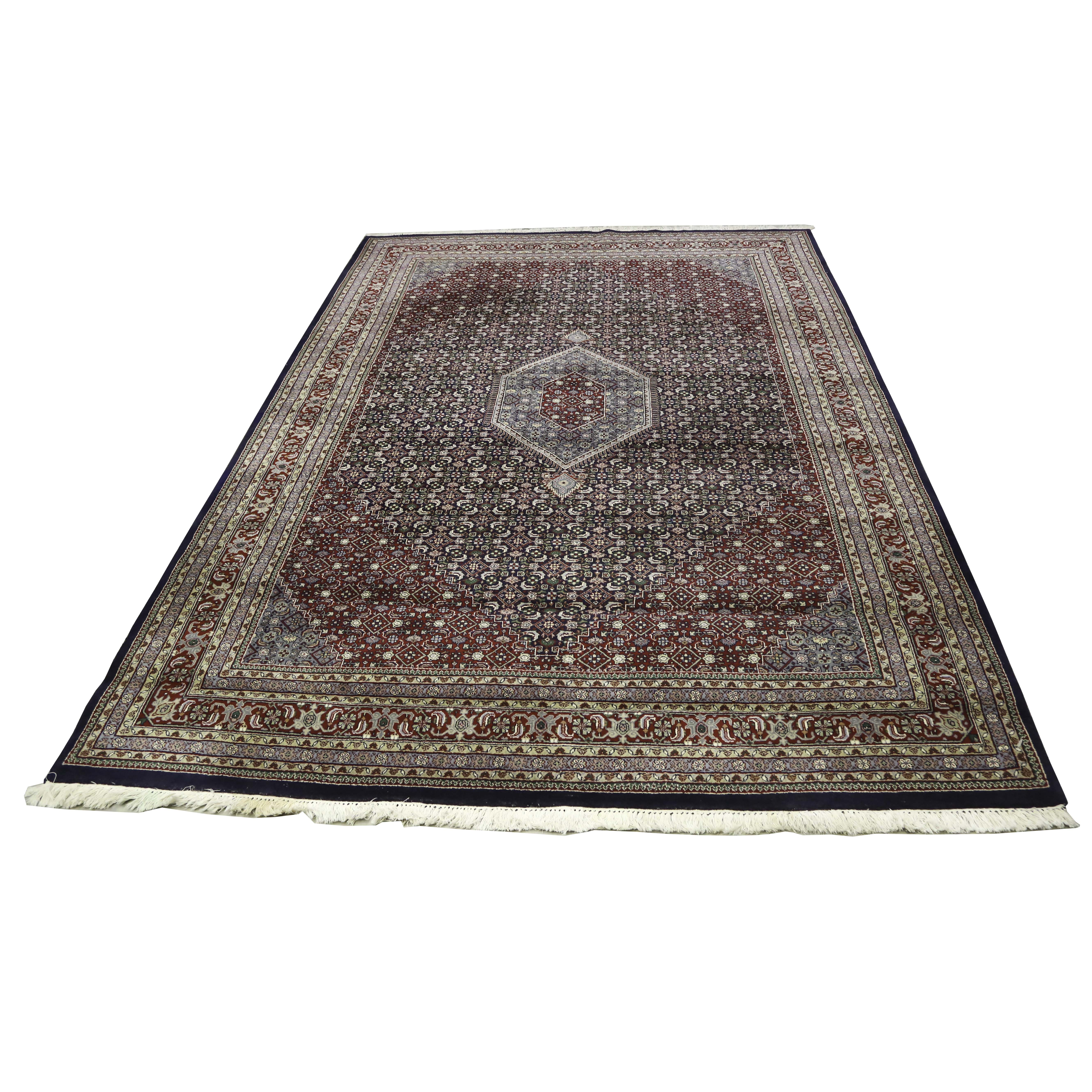 Handwoven Kenneth Mink "Gem Bijar" Wool Area Rug