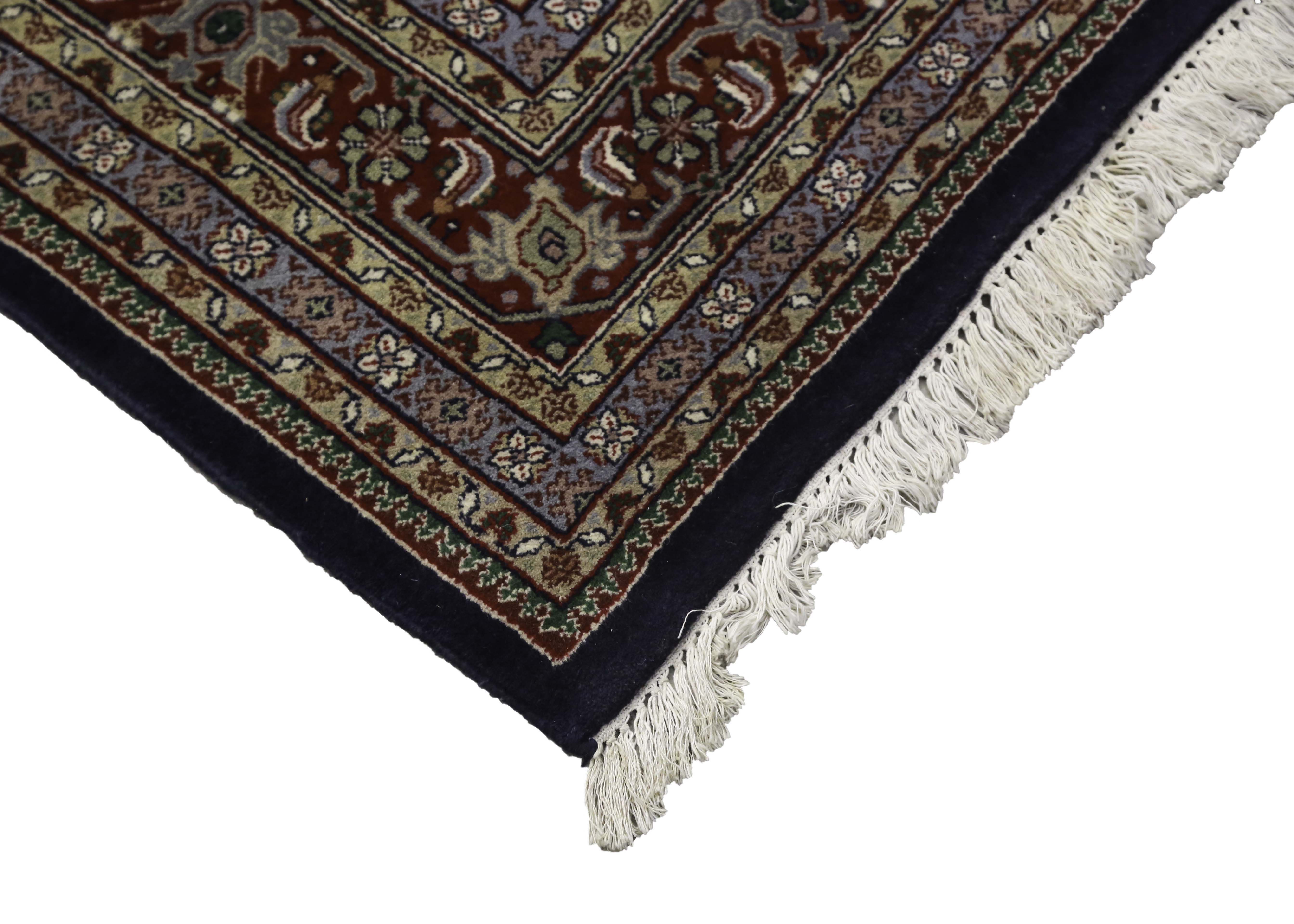 Handwoven Kenneth Mink "Gem Bijar" Wool Area Rug