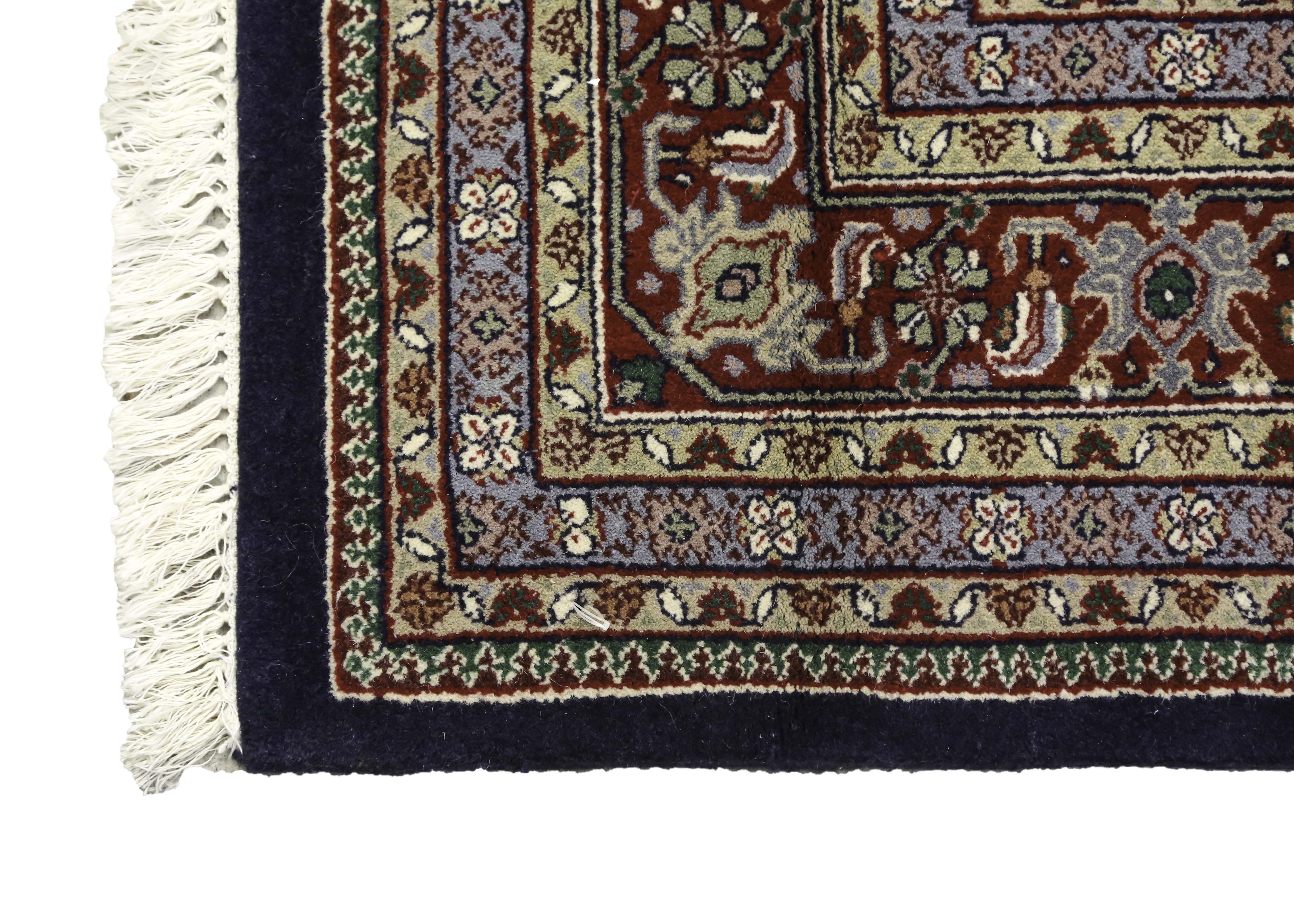 Handwoven Kenneth Mink "Gem Bijar" Wool Area Rug