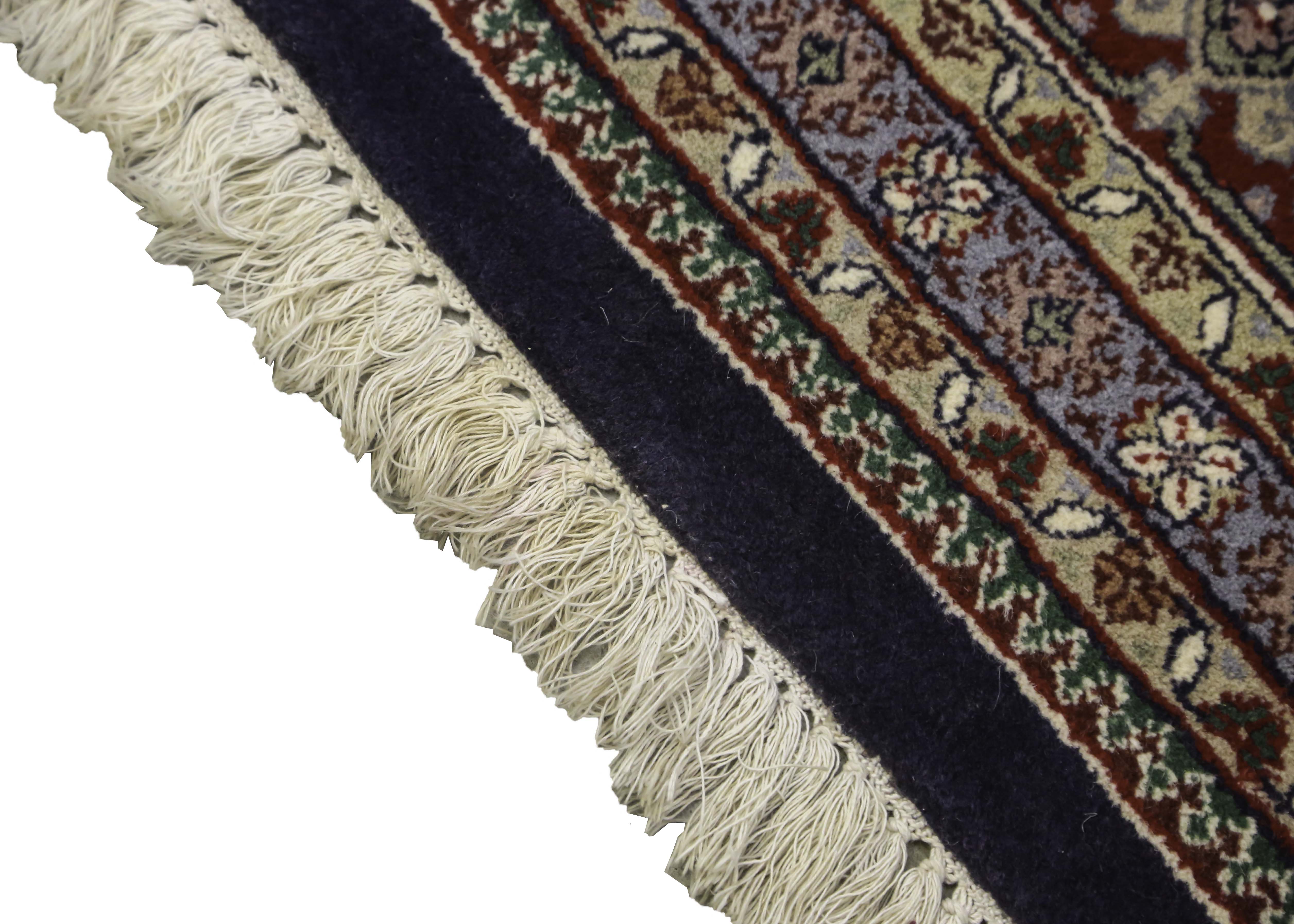 Handwoven Kenneth Mink "Gem Bijar" Wool Area Rug