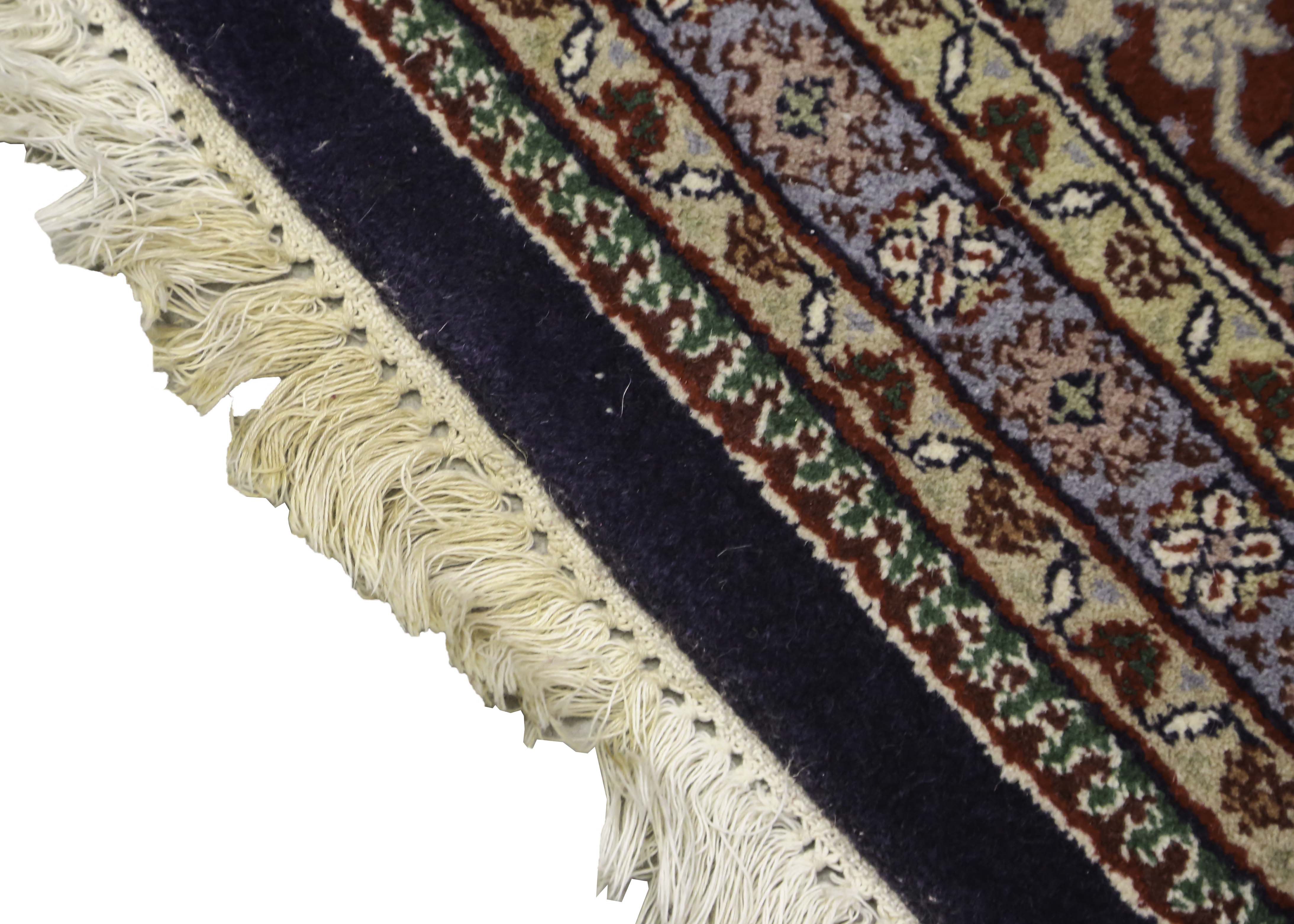 Handwoven Kenneth Mink "Gem Bijar" Wool Area Rug