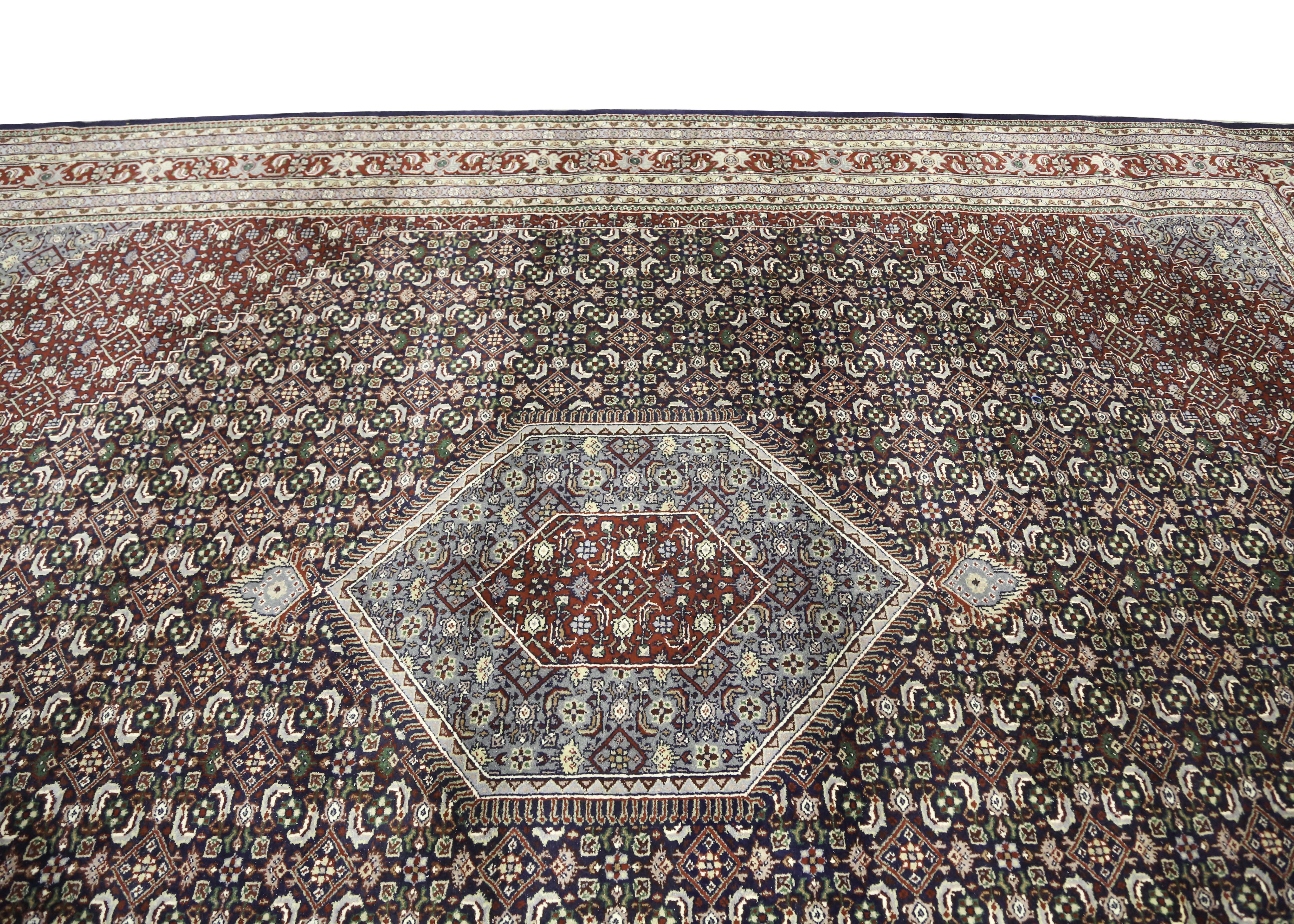 Handwoven Kenneth Mink "Gem Bijar" Wool Area Rug
