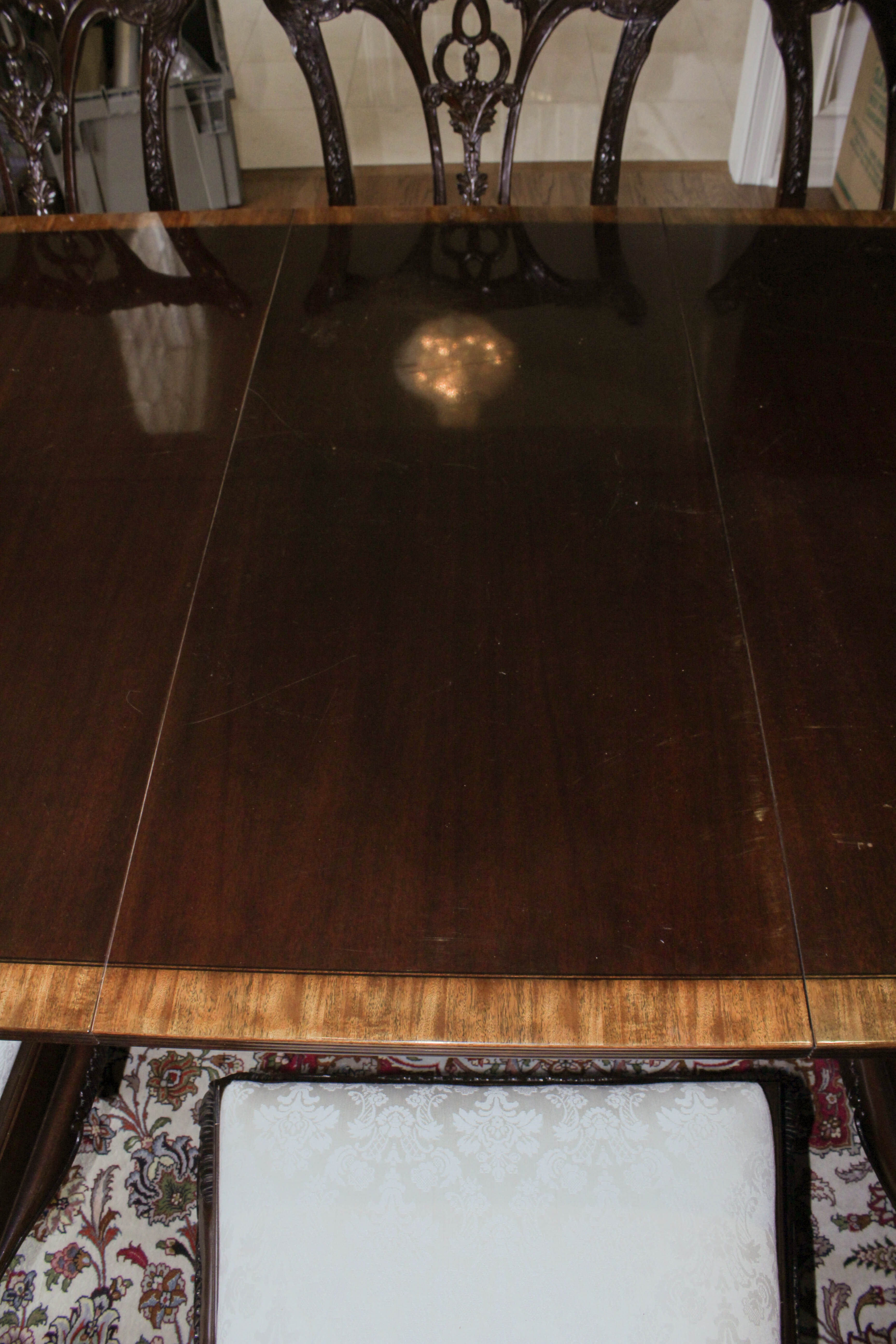 Hickory White Hepplewhite Style Dining Table and Chairs